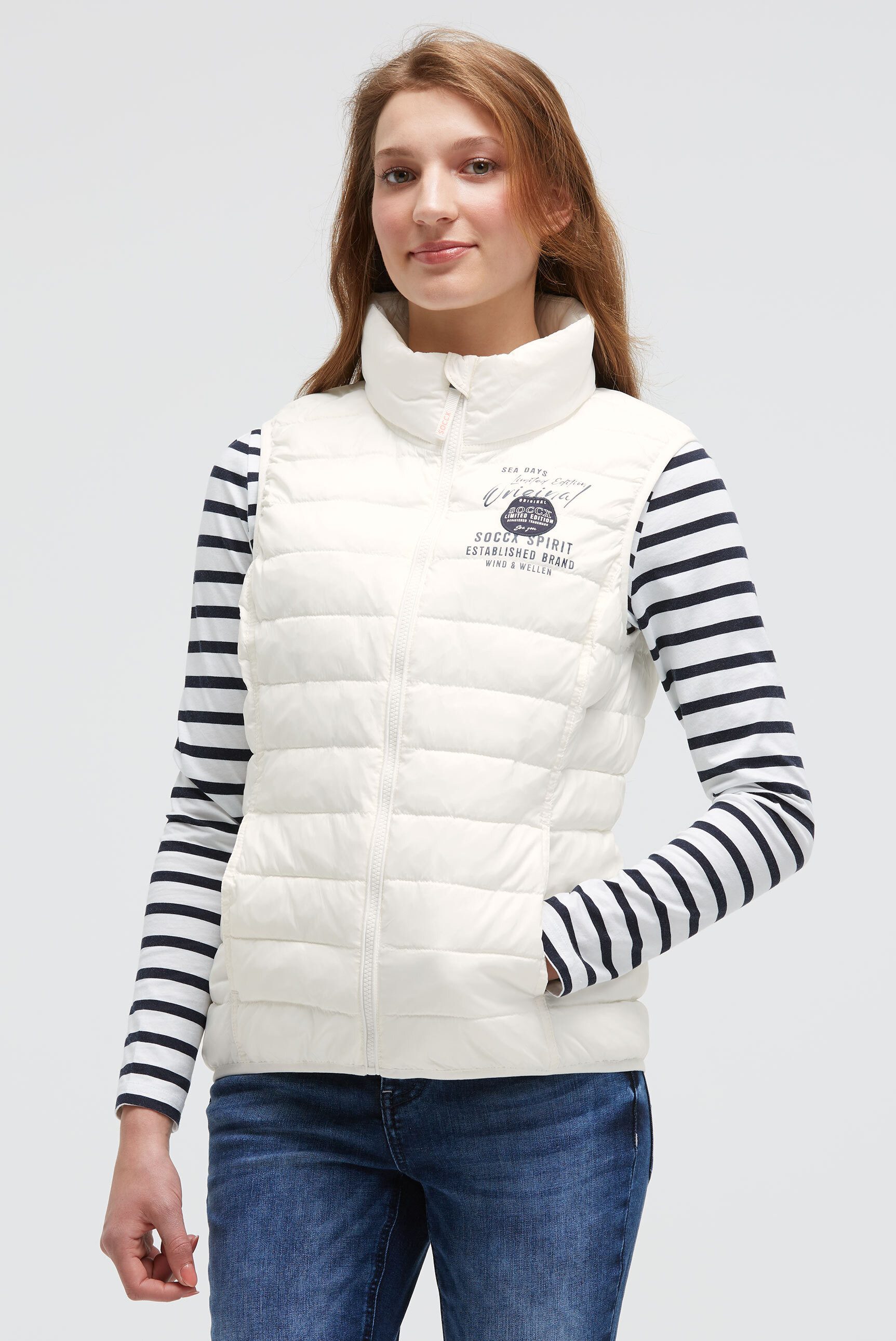 SOCCX Steppweste mit elastischem Saumabschluss günstig online kaufen