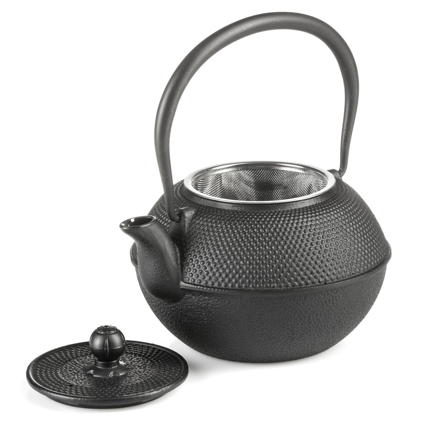 Dimono Teekanne DIMONO Traditionelle Teekanne Gusseisen mit Teebecher&Teekannenwärmer, (Traditionelles Tee-Set), Emaille