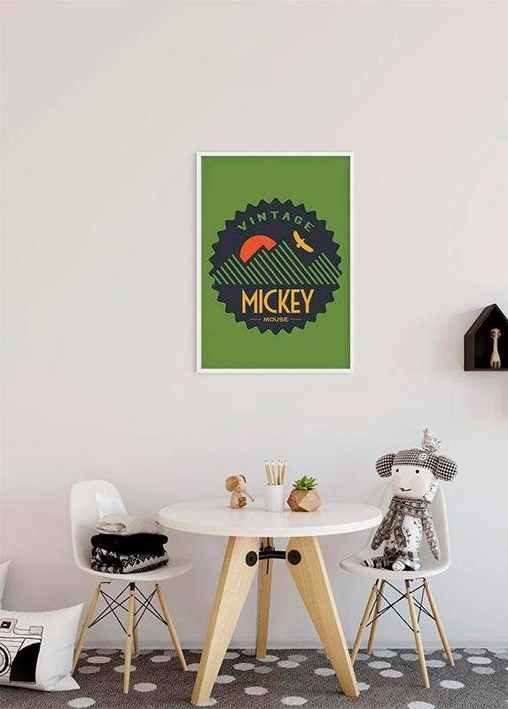 Vintage, Wohnzimmer Disney, Komar Mickey Mouse Kinderzimmer, Schlafzimmer, Poster