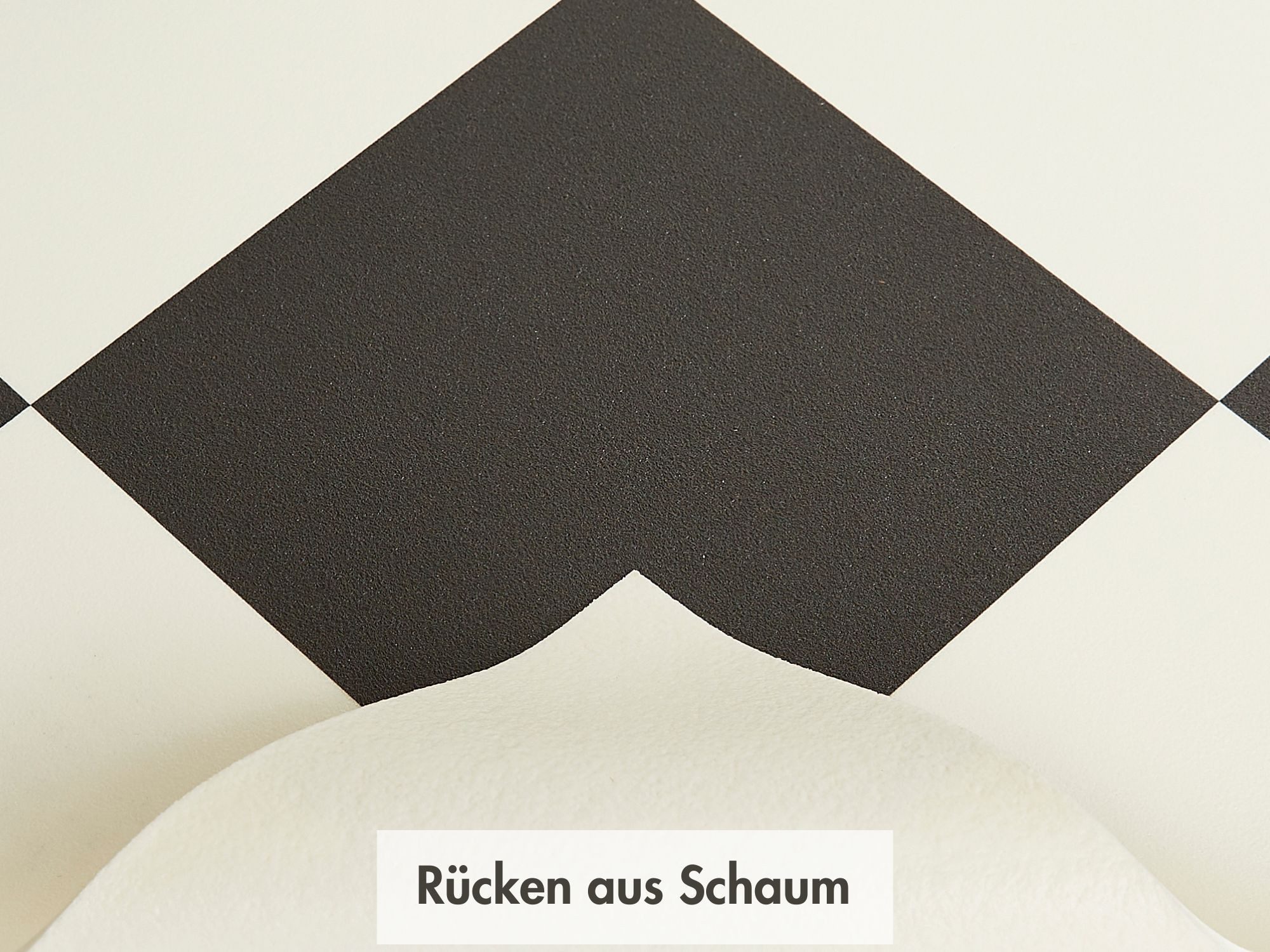 misento Vinylboden Smart in Schachbrett Schwarz-Weiß, für Feuchtraum- und Privatbereiche, PVC Bodenbelag Meterware 200/400 cm breit, Stärke 2,8 mm – Bild 4 von 5