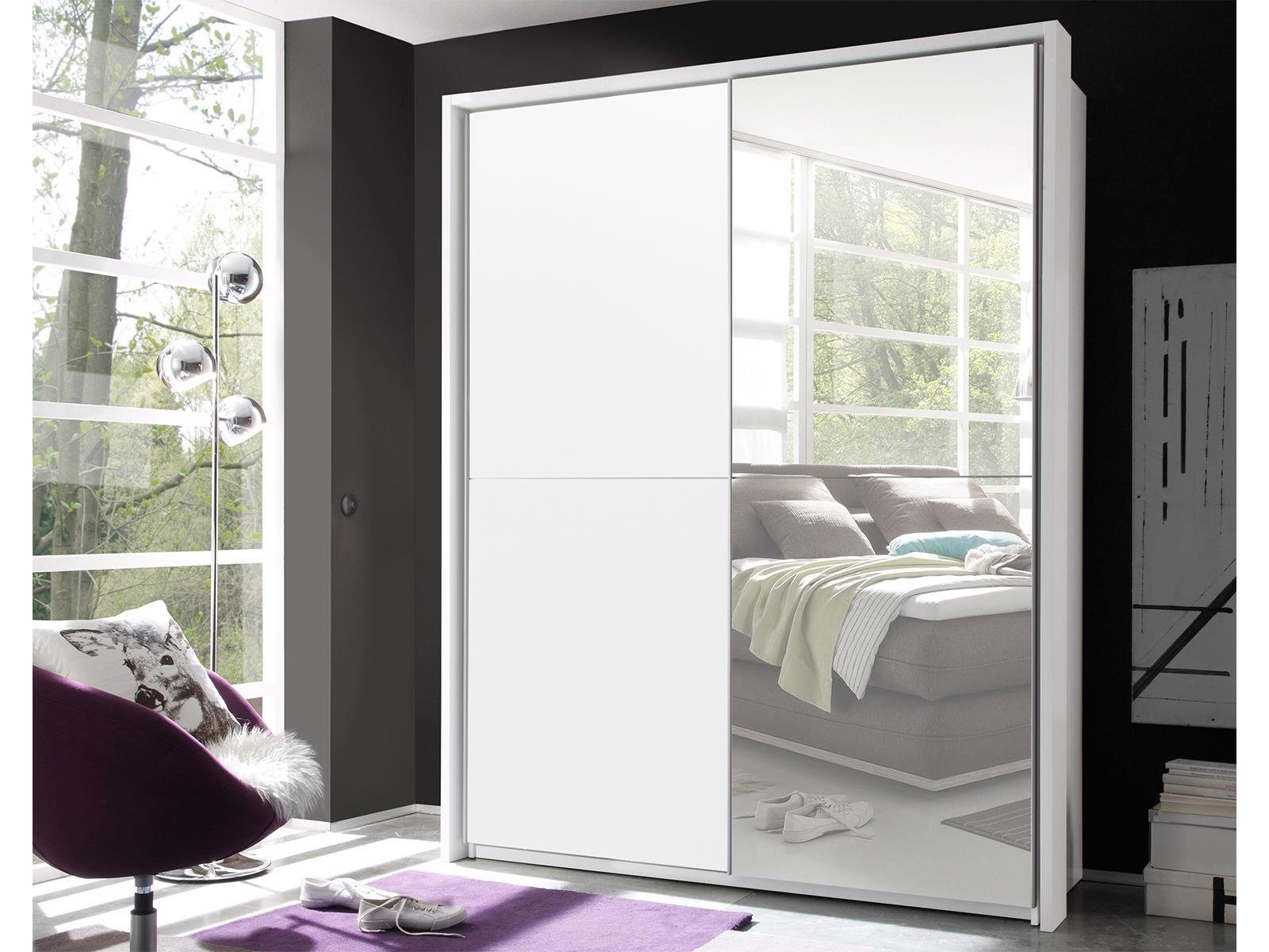 möbelando Schwebetürenschrank Noni 170 x 196 x 59 cm (B/H/T)