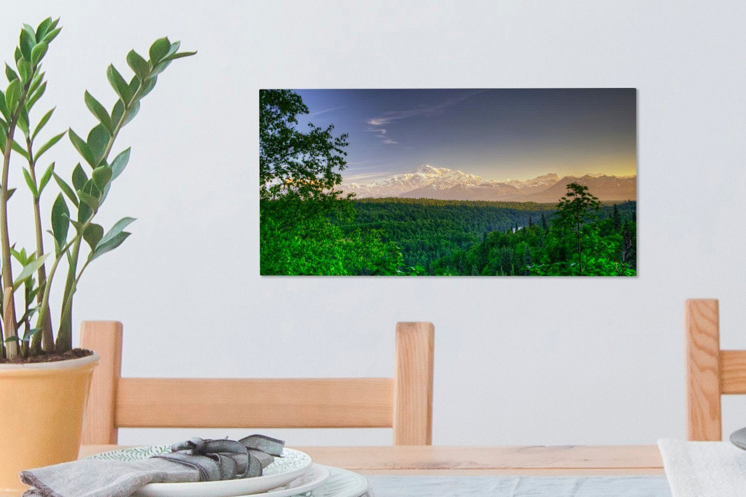 in St), (1 im Wandbild cm Elias-Nationalpark Aufhängefertig, Alaska, 30x20 Landschaft Wrangell-St. OneMillionCanvasses® Grüne Wanddeko, Leinwandbilder, Leinwandbild