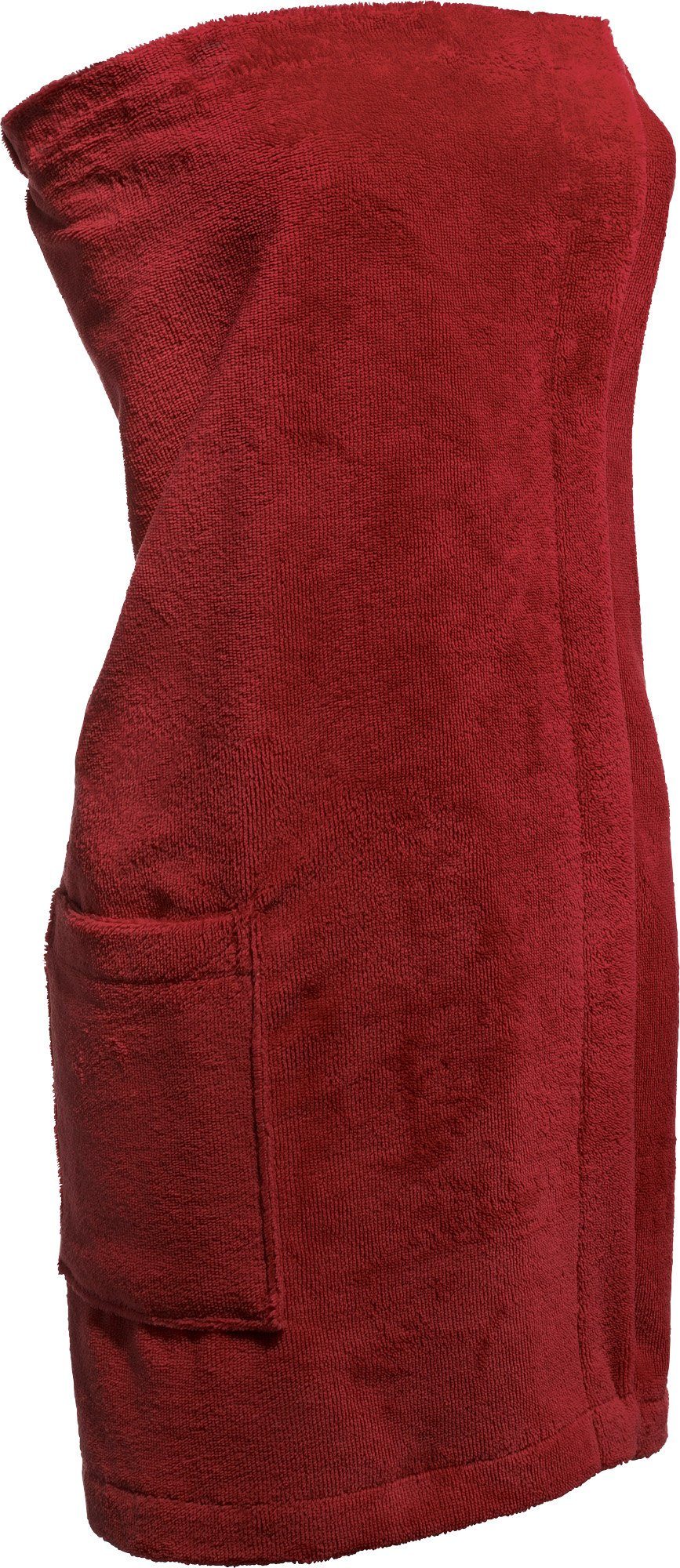 Erwin Müller Kilt bordeaux Sarong, Uni mit Druckknöpfe:, default, 150, Velours