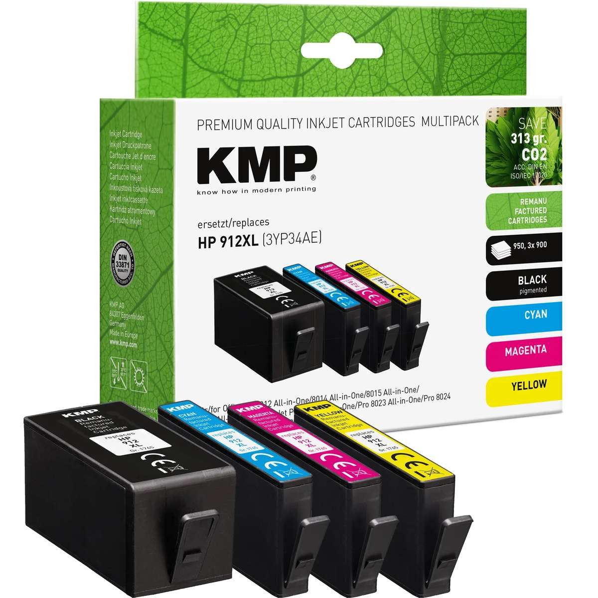 KMP 1765,4005 Druckerpatrone 4 Stück(e) Kompatibel Hohe (XL) Ausbeute Tintenpatrone