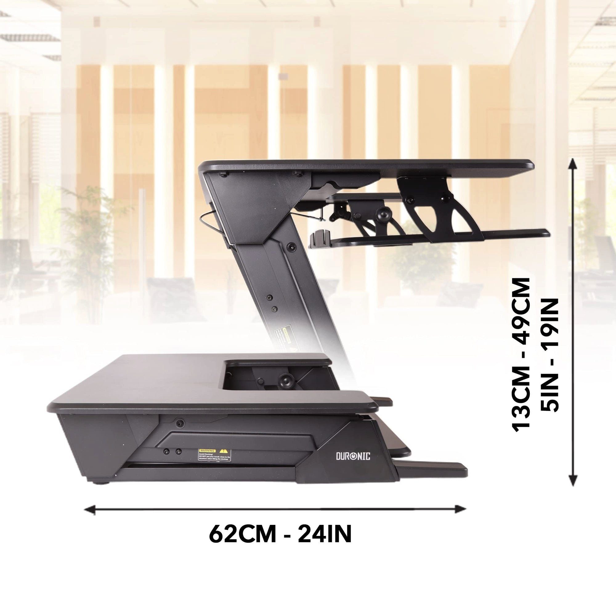 für mit Duronic DM05D21 Bildschirme Tablet, bis cm, 2 Workstation 49 13 bis und Schreibtischaufsatz, x Schreibtisch kg Stehpult höhenverstellbar 13 Computertisch, Sitz-Steh Tastaturablage, 52 Schreibtischaufsatz 90 cm