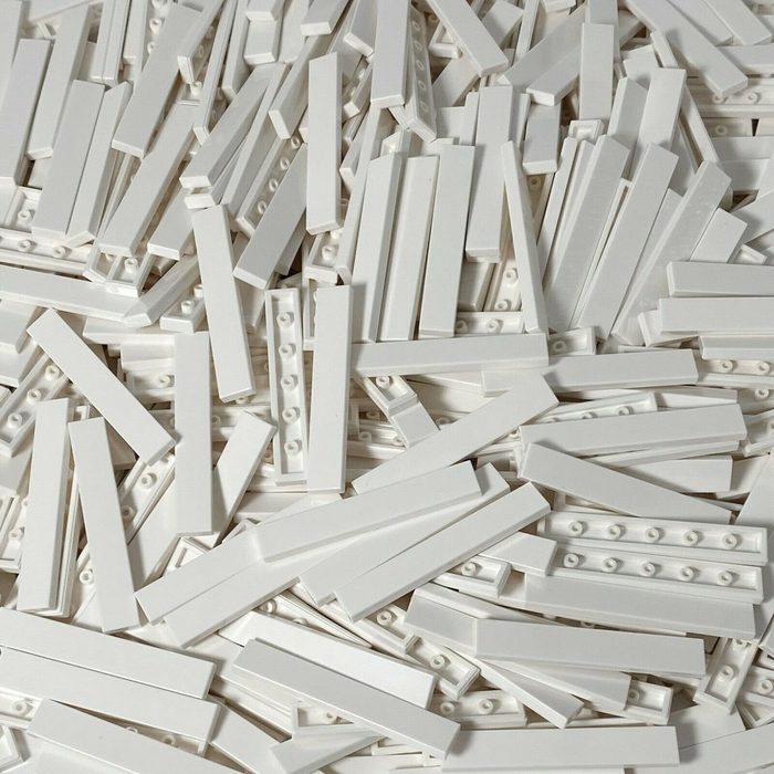 LEGO® Spielbausteine LEGO® 1x6 Fliesen Weiß - 50x - White tile 6636 (Creativ-Set 50 St) Made in Europe