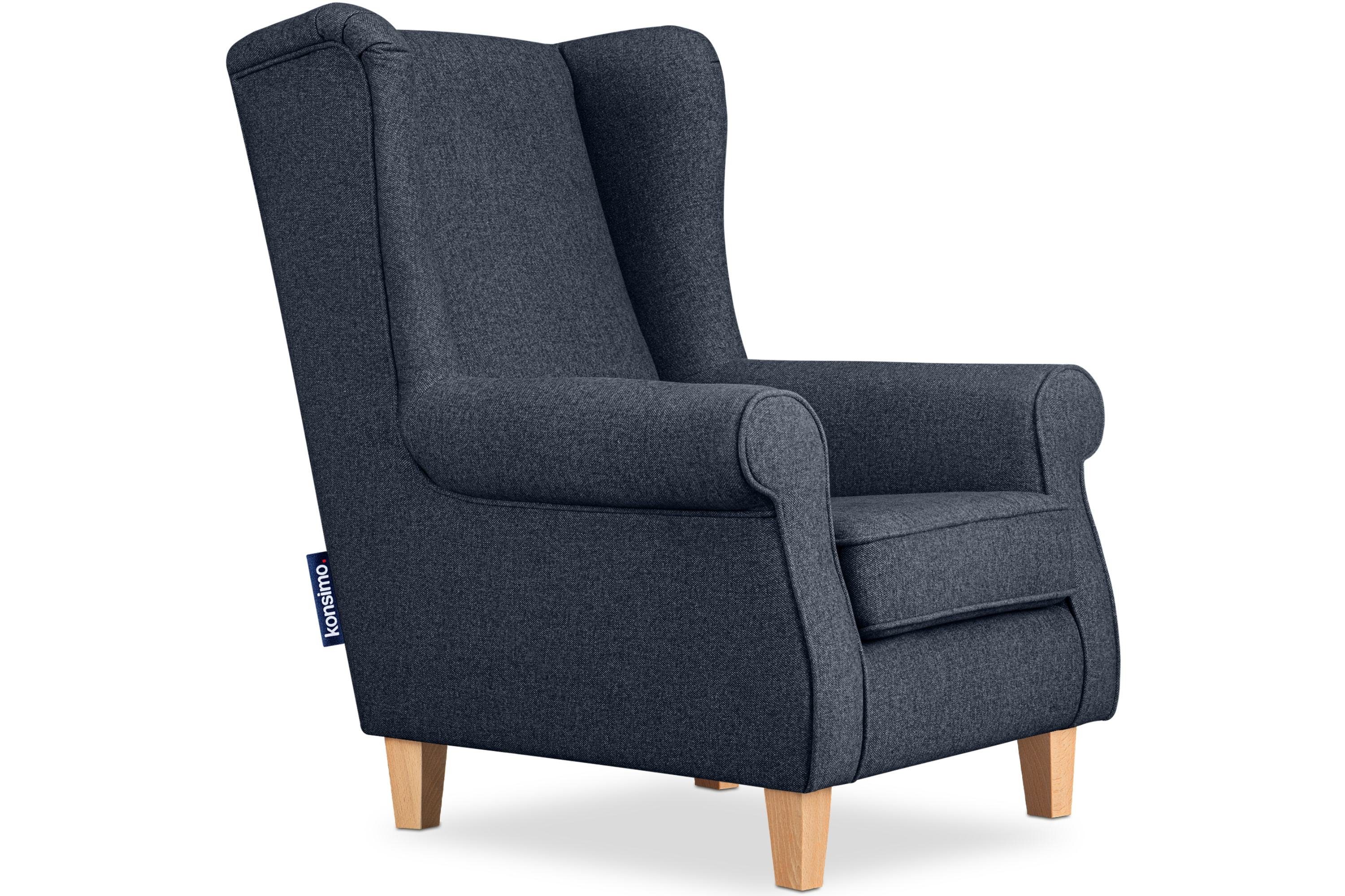 KONSIMO® Ohrensessel MILES Gepolsterter Sessel, mit günstig online kaufen