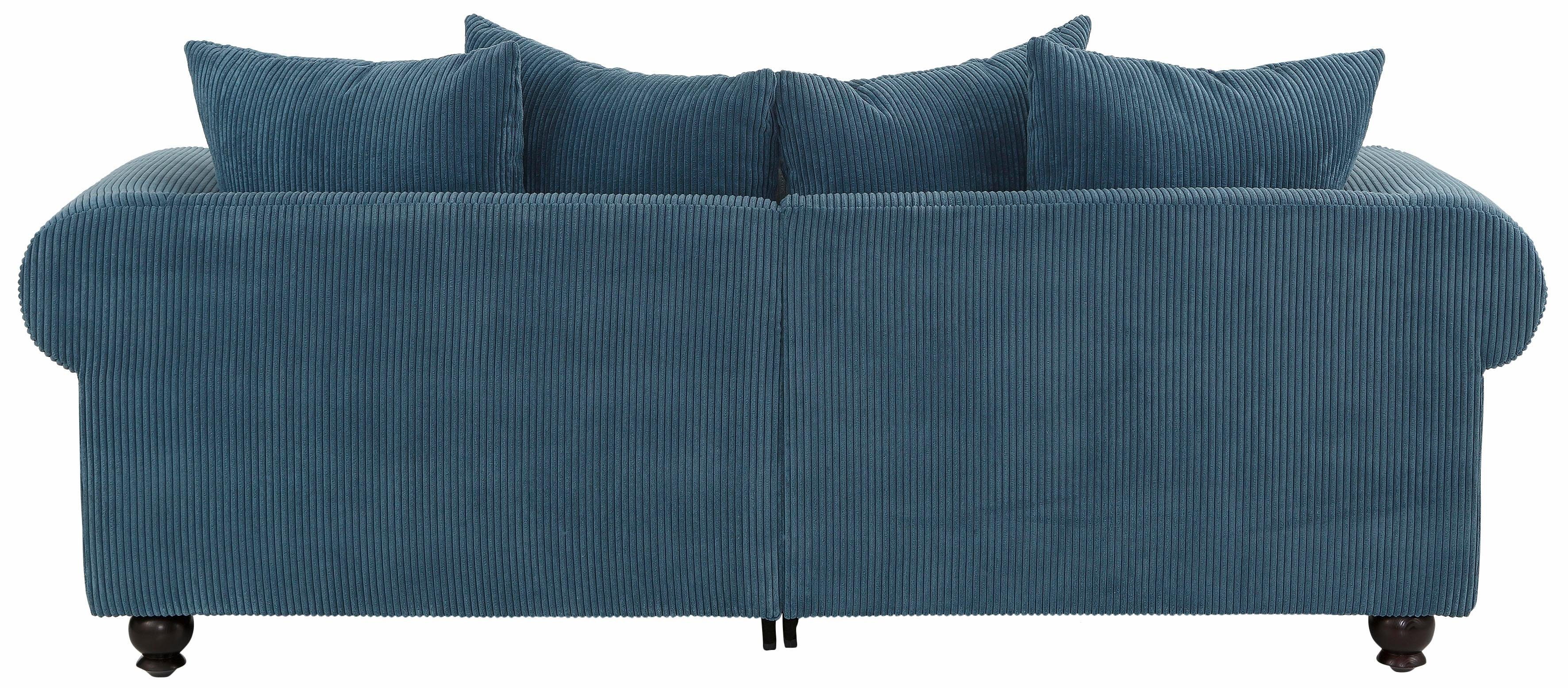 Home affaire Big-Sofa King Henry Mega Sofa, viel Platz, Breite 242cm, Federkern, in legerer Polsterung und vielen losen Kissen