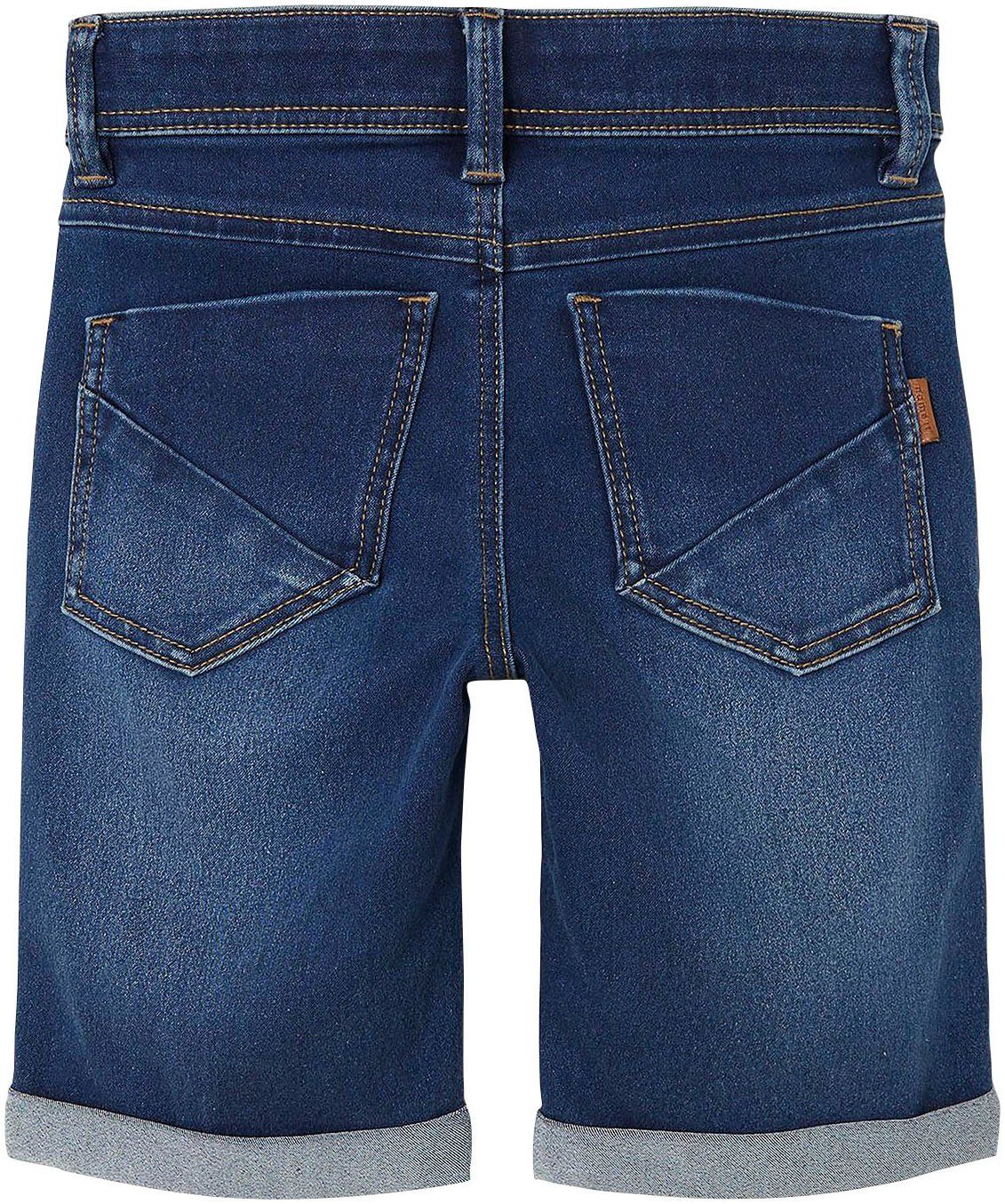 Name It Jeansshorts NKMSILAS SLIM DNM L SHORT Baumwollmischung, Stretch, Umschlagsaum