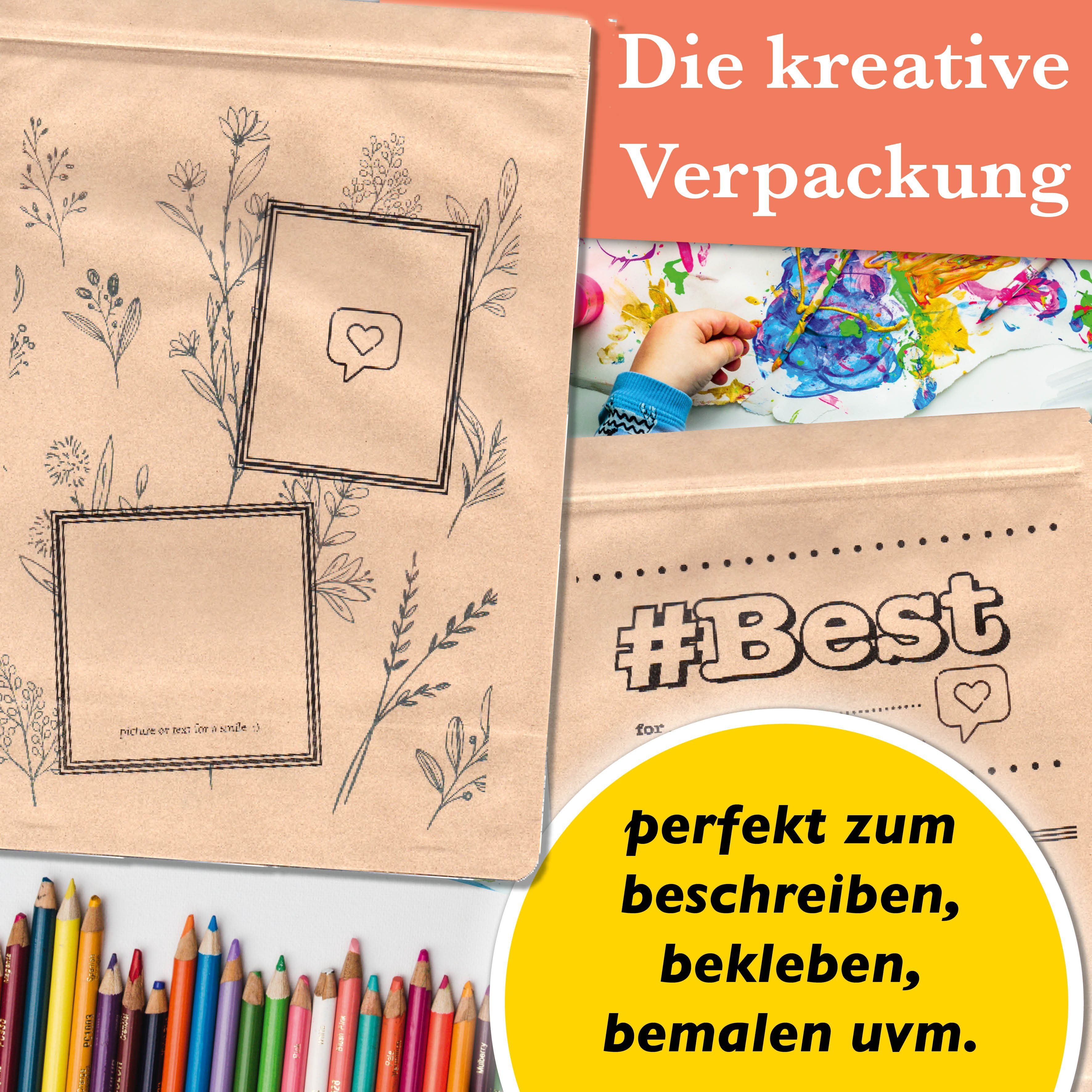 amnatu Geschenkbox als Verpackung od. Versand - individuell für max. Abmessung 25x10x5cm (Geschenktüten, 3 St., Versandtaschen a4), wiederverwendbar, nachhaltig, Geschenkverpackung aus Papier