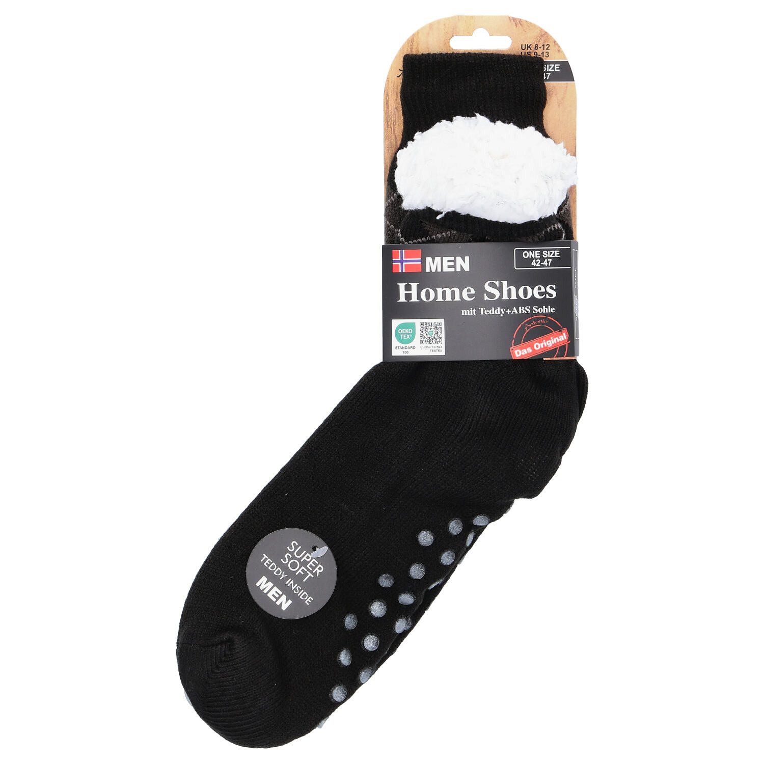 Antonio Umhängetasche Antonio Herren Hüttensocken Gr. 42-47 ABS Sohle - schwarz (1, 1-tlg., 1) von Antonio