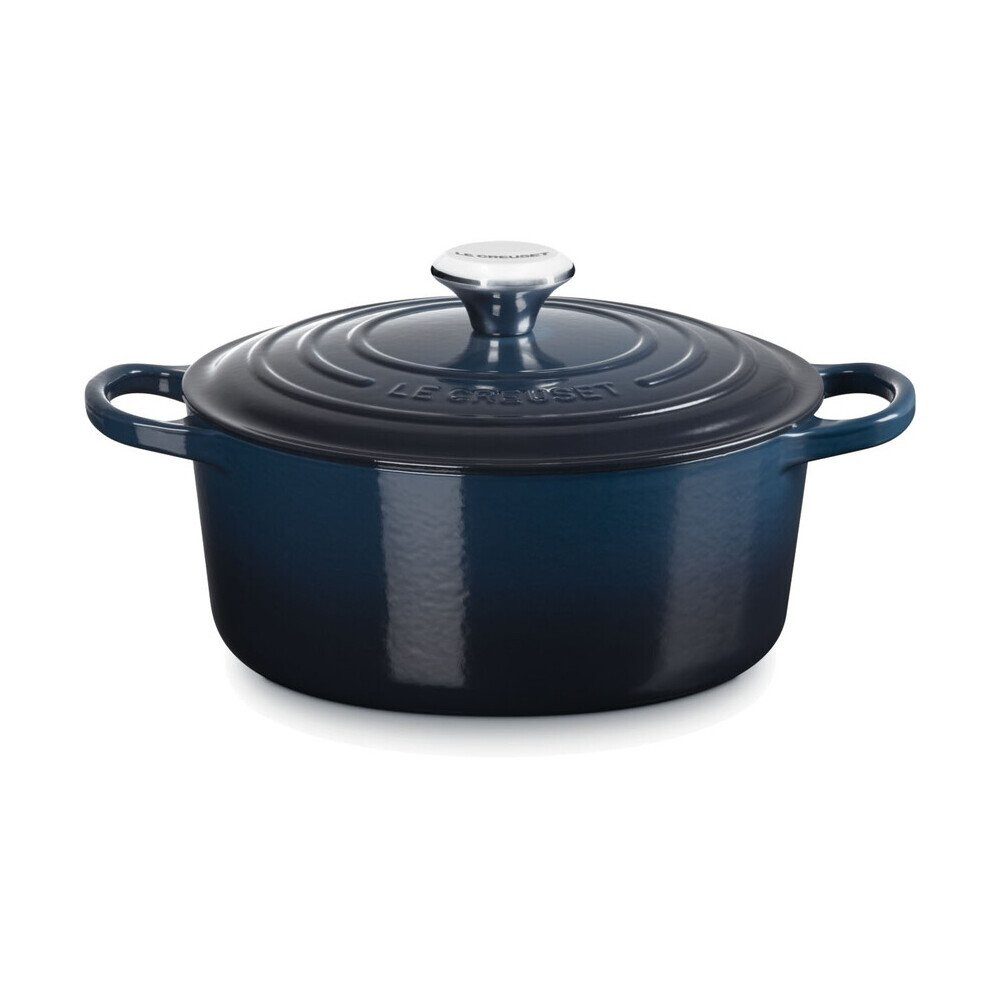 LE CREUSET Bräter Bräter mit Deckel 24 cm Signature Nuit, Gusseisen