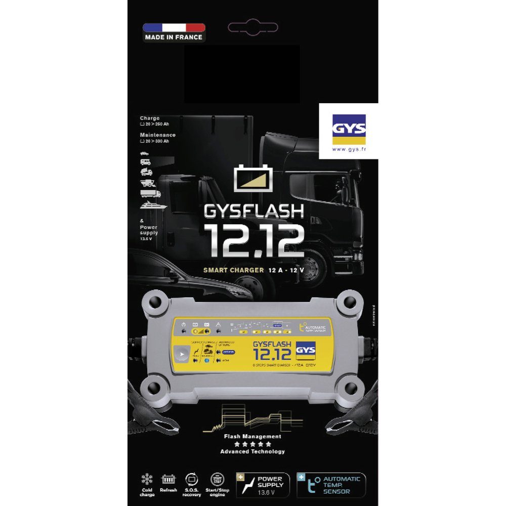 GYS GYS GYSFLASH 12.12 029392 Automatikladegerät 12 V 12 A Autobatterie-Ladegerät