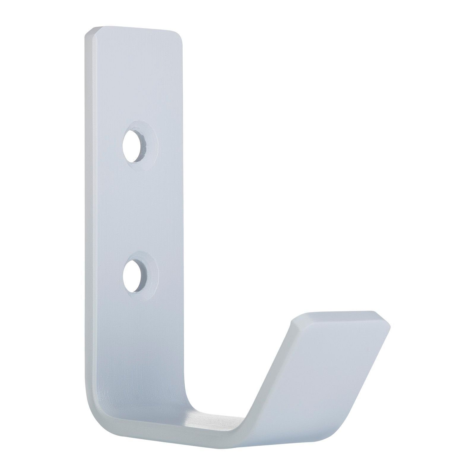 SO-TECH® Крючок для одежды Wandhaken Edelstahl 60 x 20 x 45 mm oder 142 x 20 x 45 mm, (1-St), kleiner Jackenhaken mit abgerundeten Kanten weiß