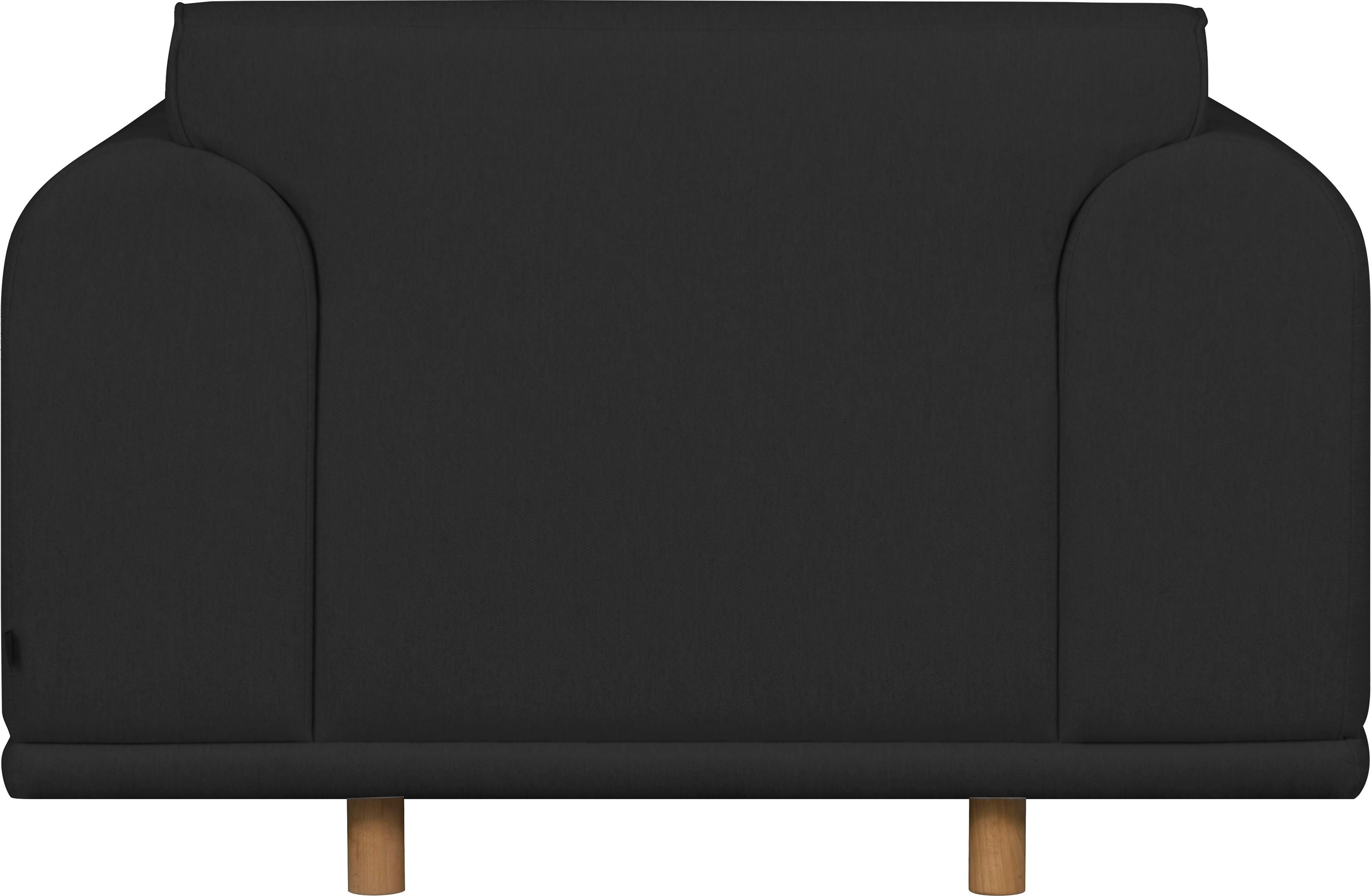 OTTO home Loveseat Maroon Sessel, in skandinavischem Design, mit losem Kissen