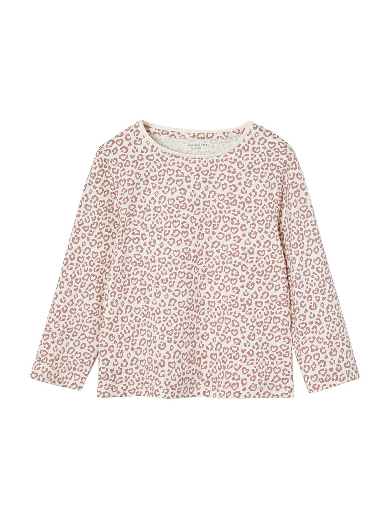 vertbaudet Langarmshirt Mädchen Shirts mit Print BASIC 3er-Pack