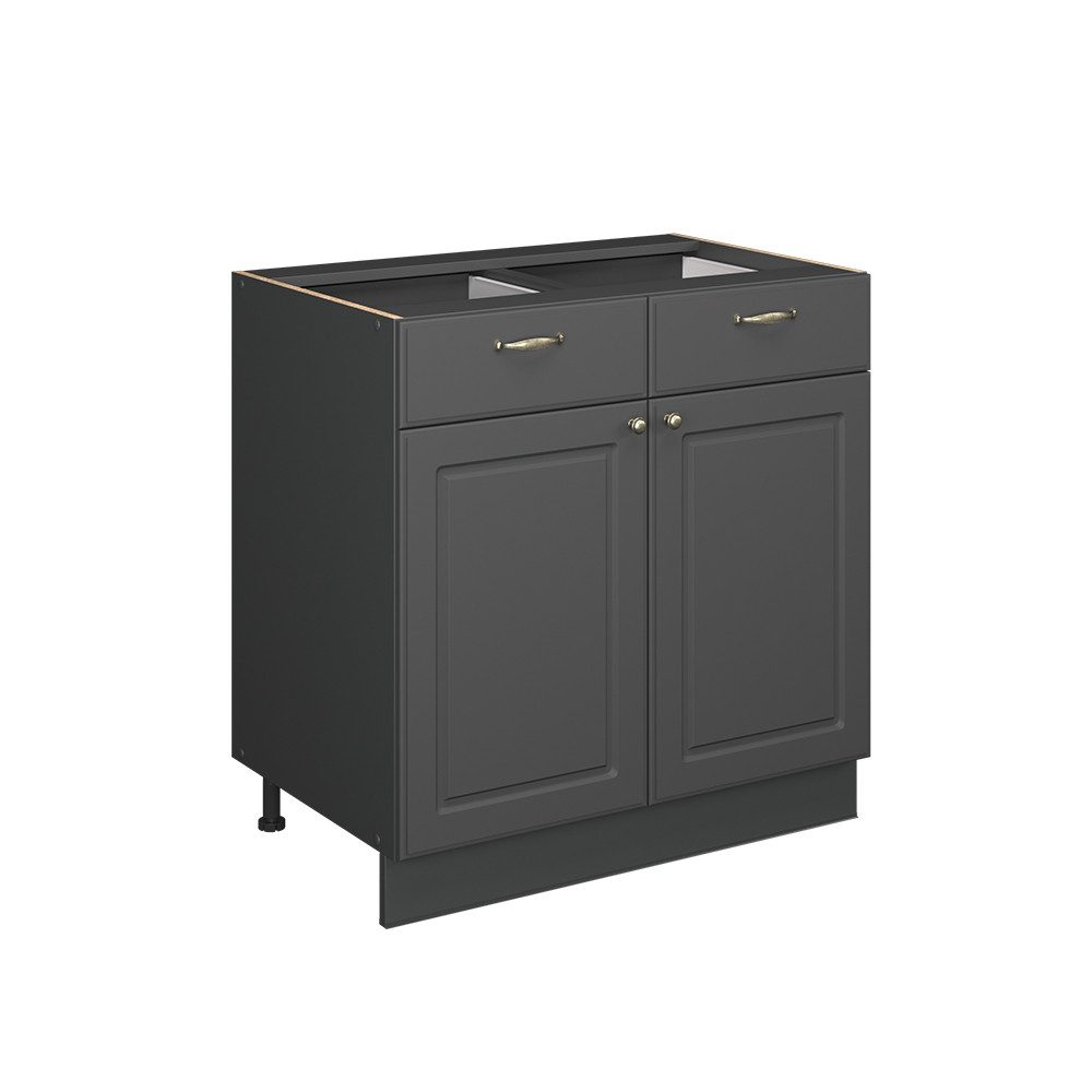 Vicco Unterschrank Fame-Line, Anthrazit-Gold Landhaus/Anthrazit, 80 günstig online kaufen