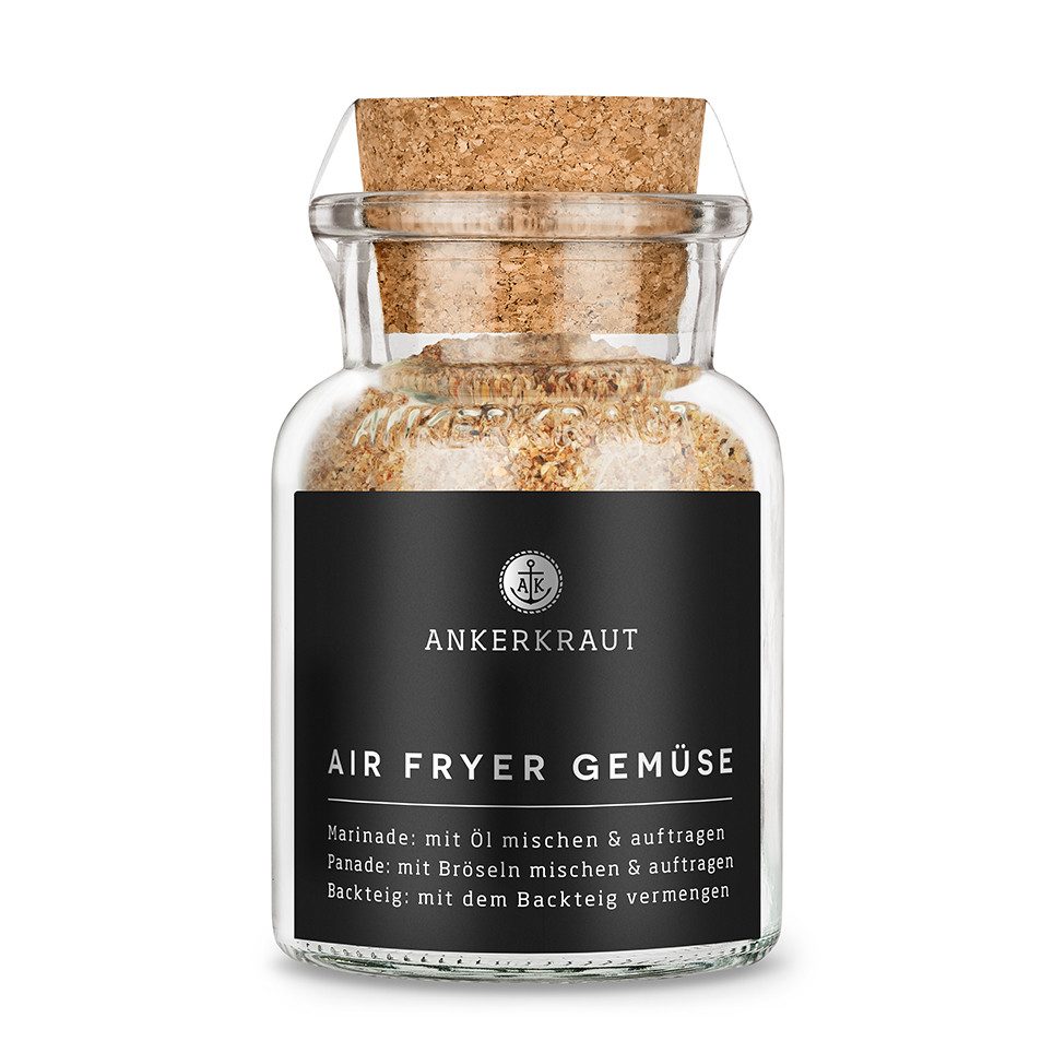 Ankerkraut Gewürz Air Fryer Gemüse, 110g im Korkenglas, Ankerkraut Gewürzsalz