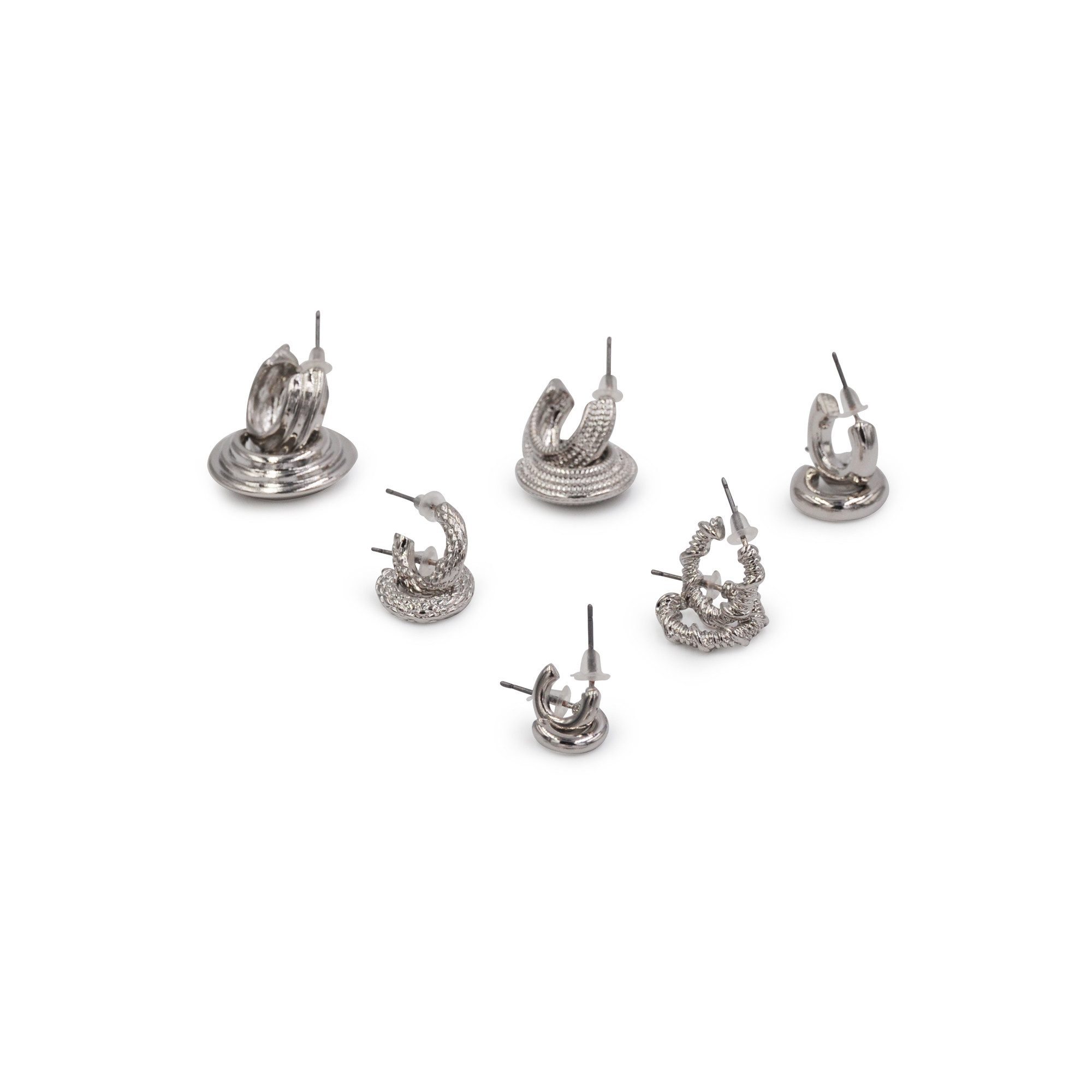 Paar Creolen Ohrstecker-Set 6 Paare