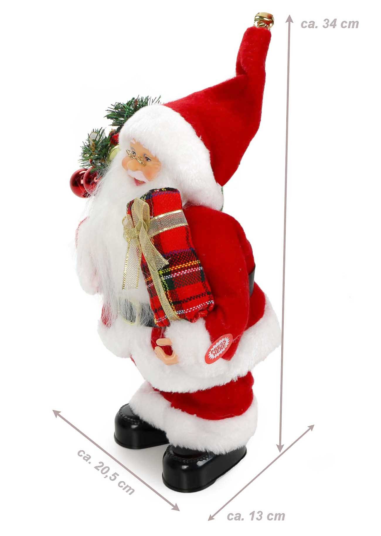 Bubble-Store Weihnachtsfigur Weihnachtsmann mit Bewegung und günstig online kaufen