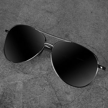 HT Sonnenbrille Metallrahmen UV400 Sportbrille für Outdoor-Aktivitäten
