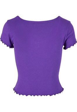 URBAN CLASSICS T-Shirt Urban Classics Damen Ladies Rib Babylock Tee (1-tlg)