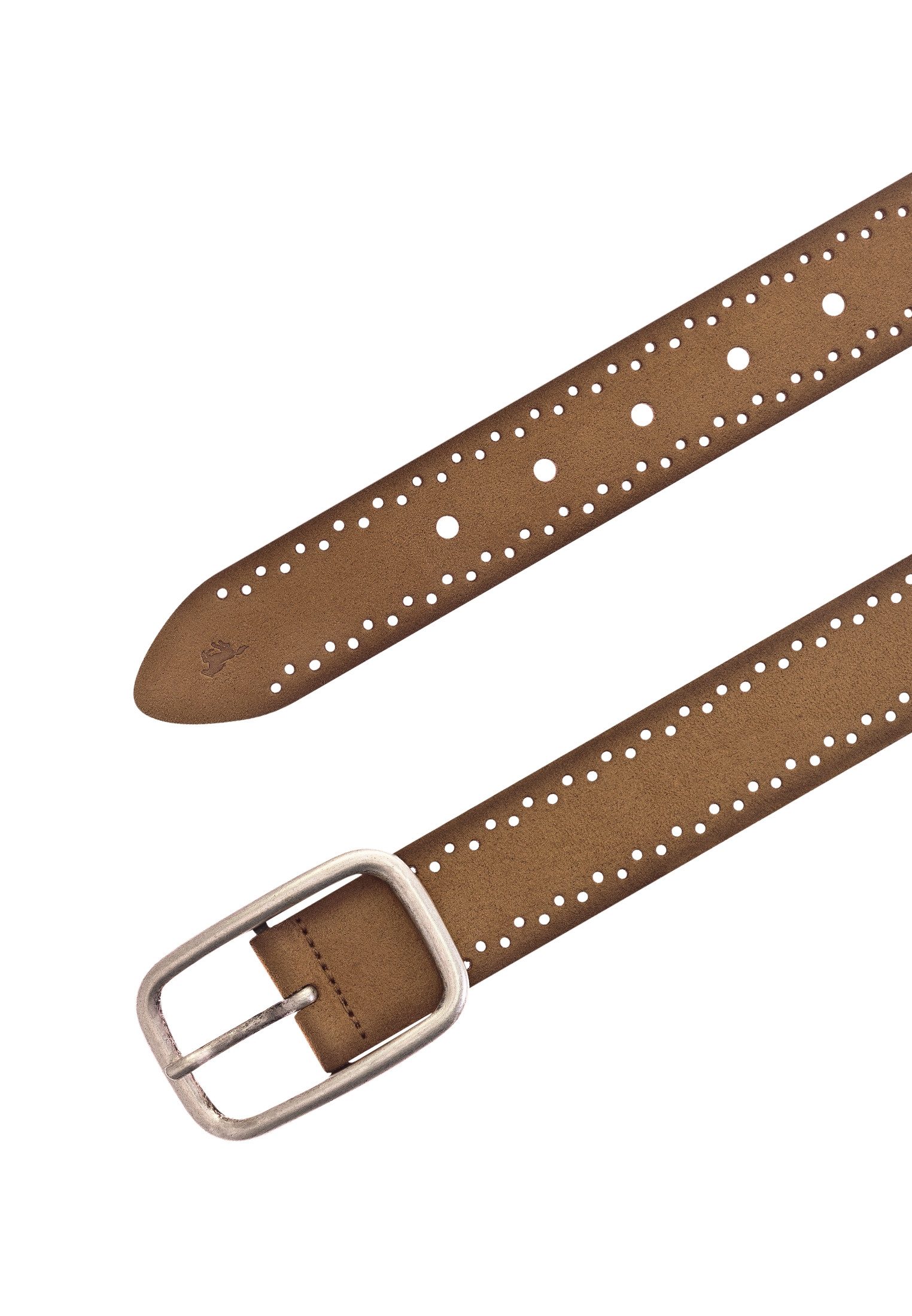 MUSTANG Ledergürtel "Emerson" Robustes, genarbtes Rindsleder mit Lochstanzung, 3,5 cm