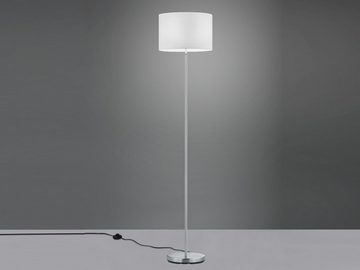 meineWunschleuchte LED Stehlampe, Dimmfunktion, LED wechselbar, Warmweiß, mit Stoff Lampenschirm Weiß H: 160cm, Design-klassiker dimmbar