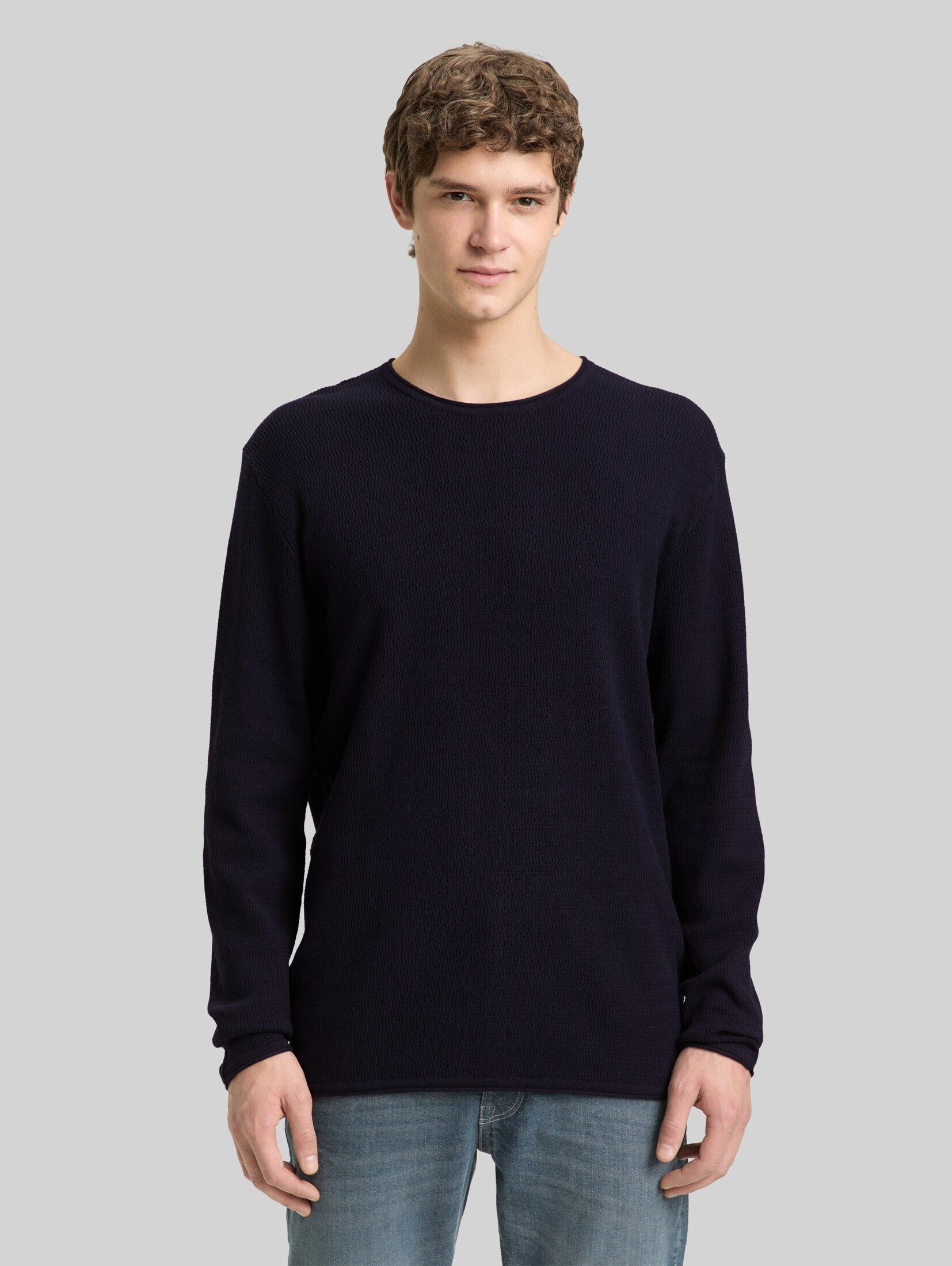 TOM TAILOR Denim Strickpullover Pullover & Strickjacken Strickpullover aus Baumwolle