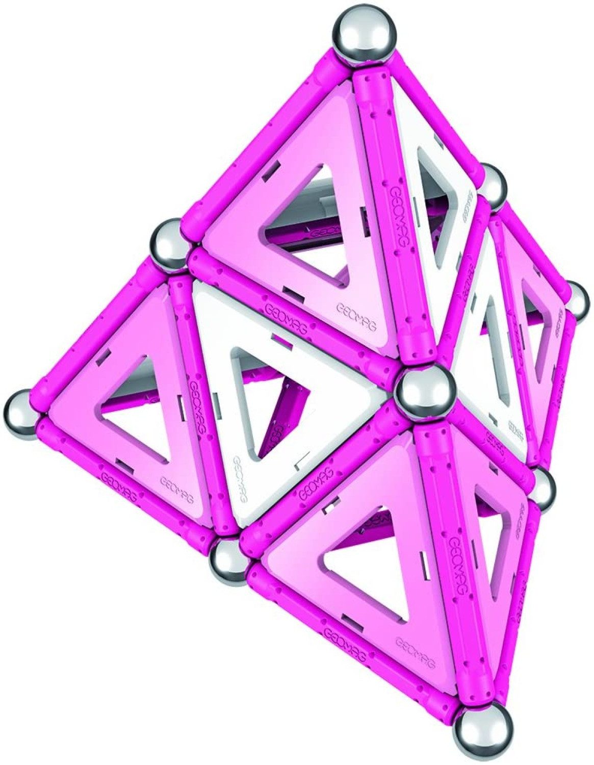 Geomag™ Geomag CLASSIC PINK 342, Magnetkonstruktionen und Lernspiele, Konstruk Magnetspielbausteine, (Packung, 68 St)