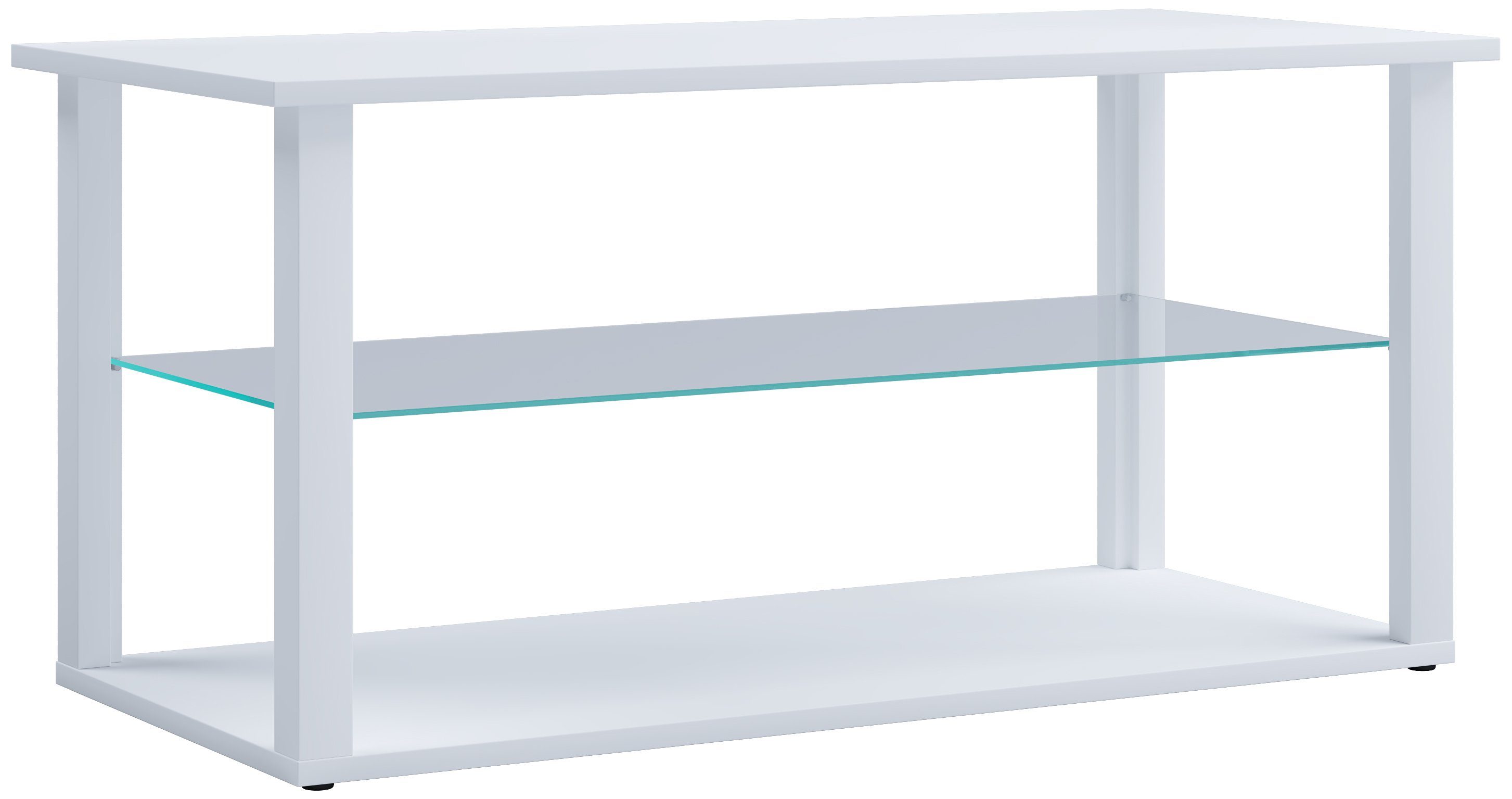 VCM Couchtisch Holz Sofatisch Couchtisch Glas Tisch Wanilo L, Pflegeleicht