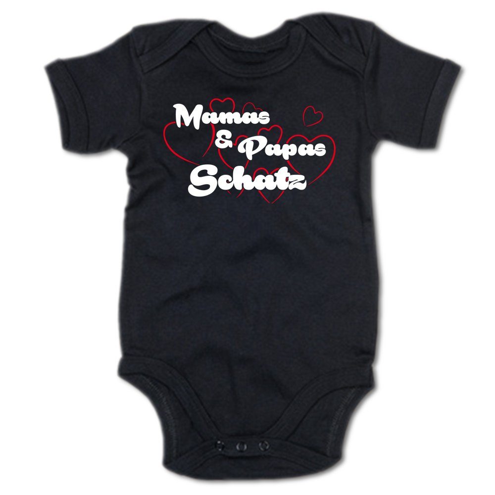 G-graphics Kurzarmbody Mamas & Papas Schatz Baby Body mit Spruch / Motiv / Aufdruck • als Geschenk