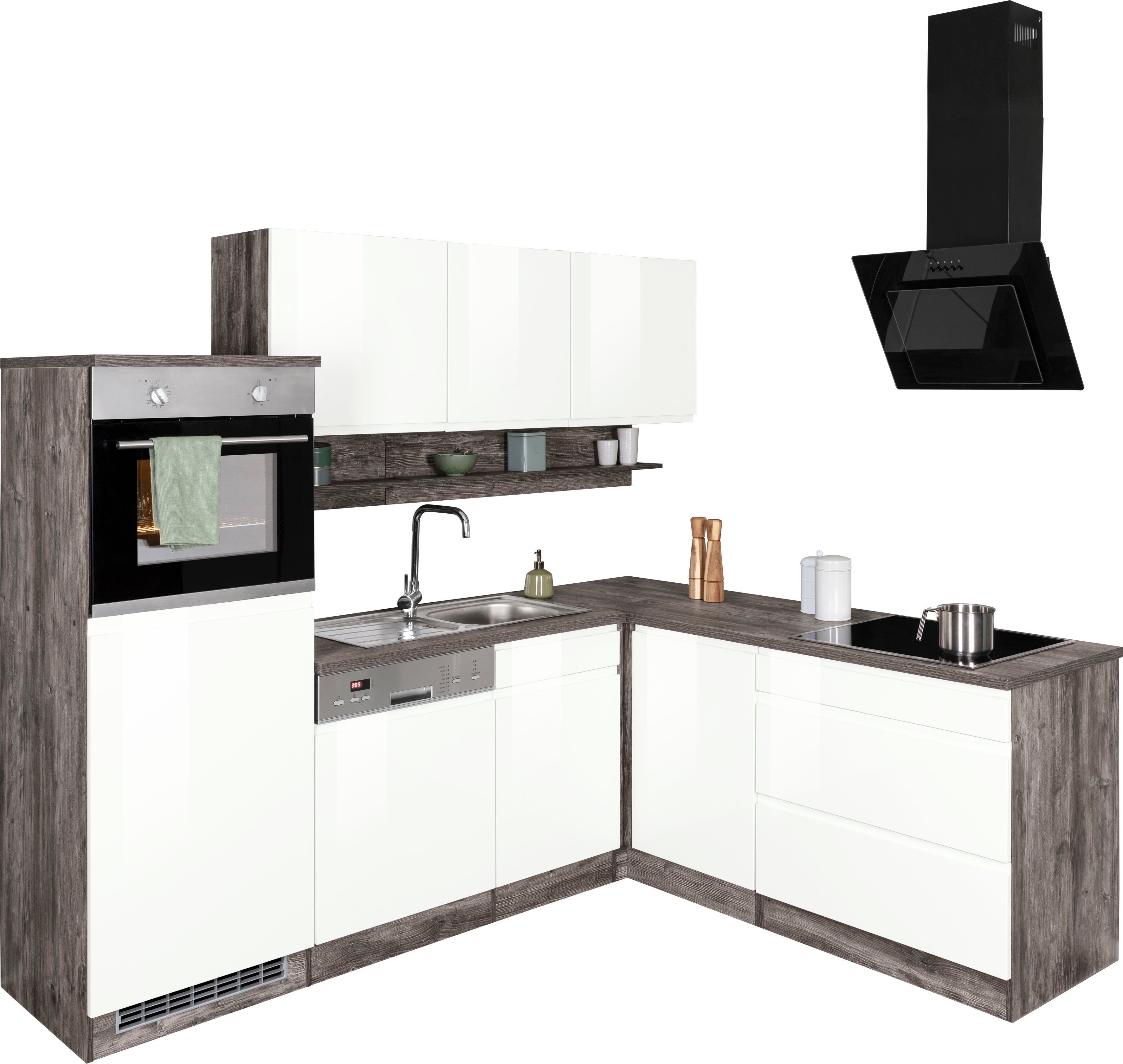 KOCHSTATION Winkelküche "KS-Virginia", Stellbreite 230/190 cm, ohne E-Gerät günstig online kaufen