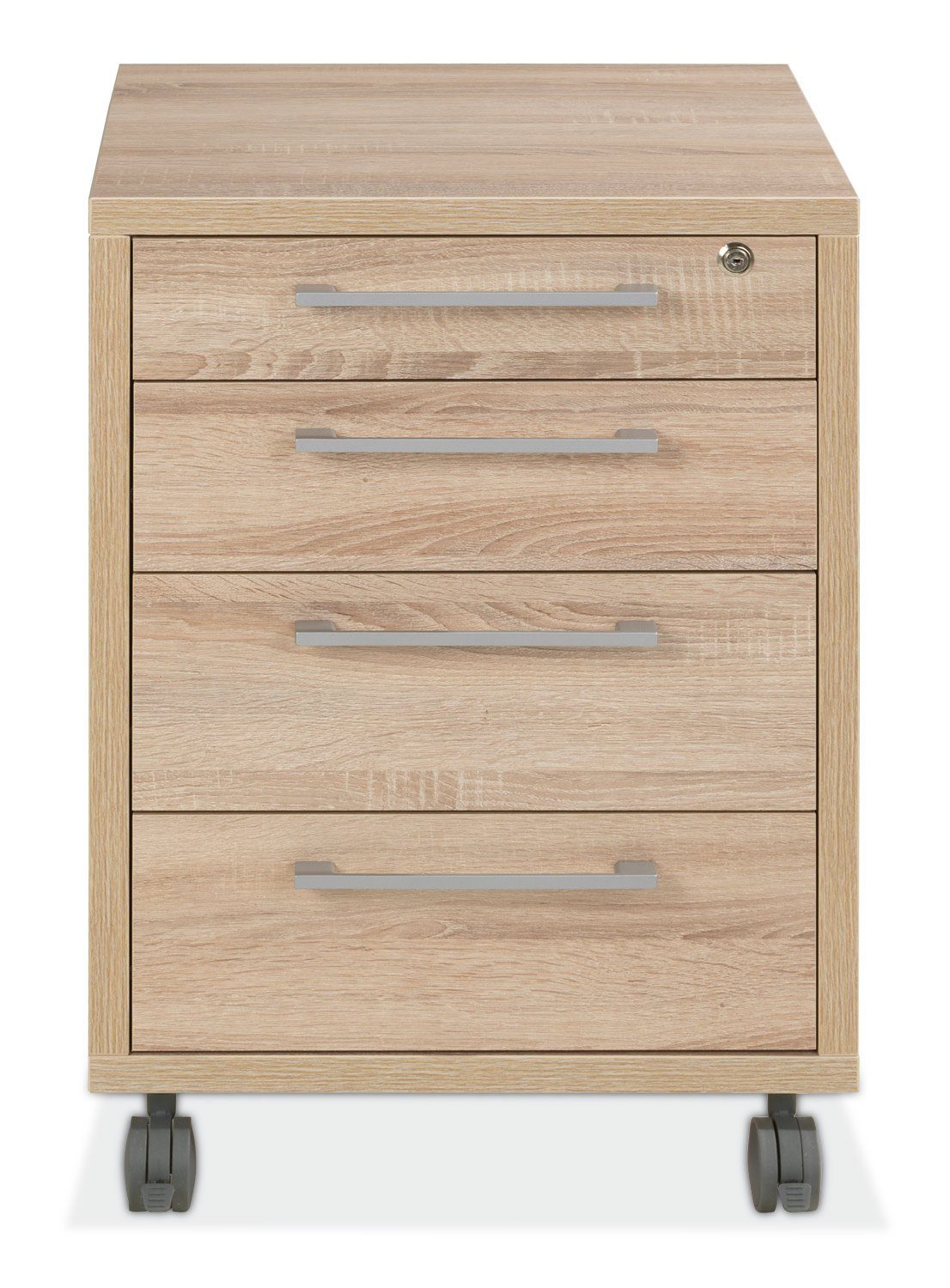 Rollcontainer PRIMA, B 48 x H 68 cm, Eiche Struktur Dekor