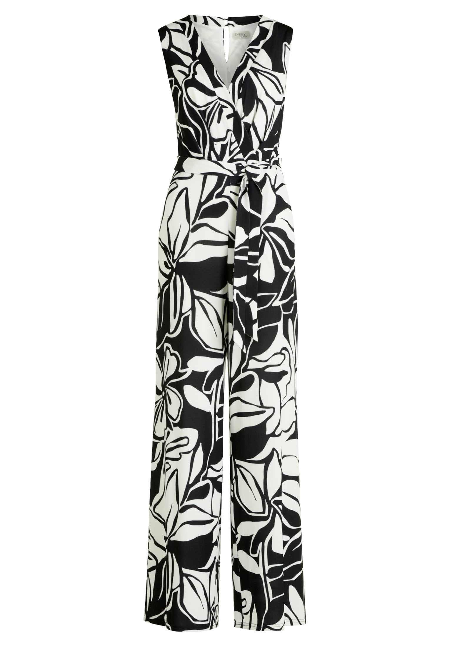 Vera Mont Overall "Damen Jumpsuit mit Bindegürtel" 1 Stk. tlg. Druck günstig online kaufen
