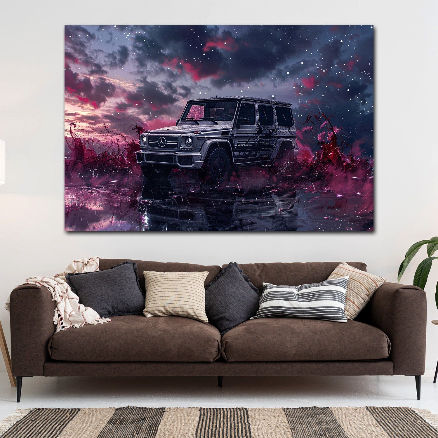 Artedinoi Leinwandbild Mercedes G-Klasse SUV Luxus Wandbild Leinwandbild Kunstdruck XL Wandde, Luxus-Geländewagen