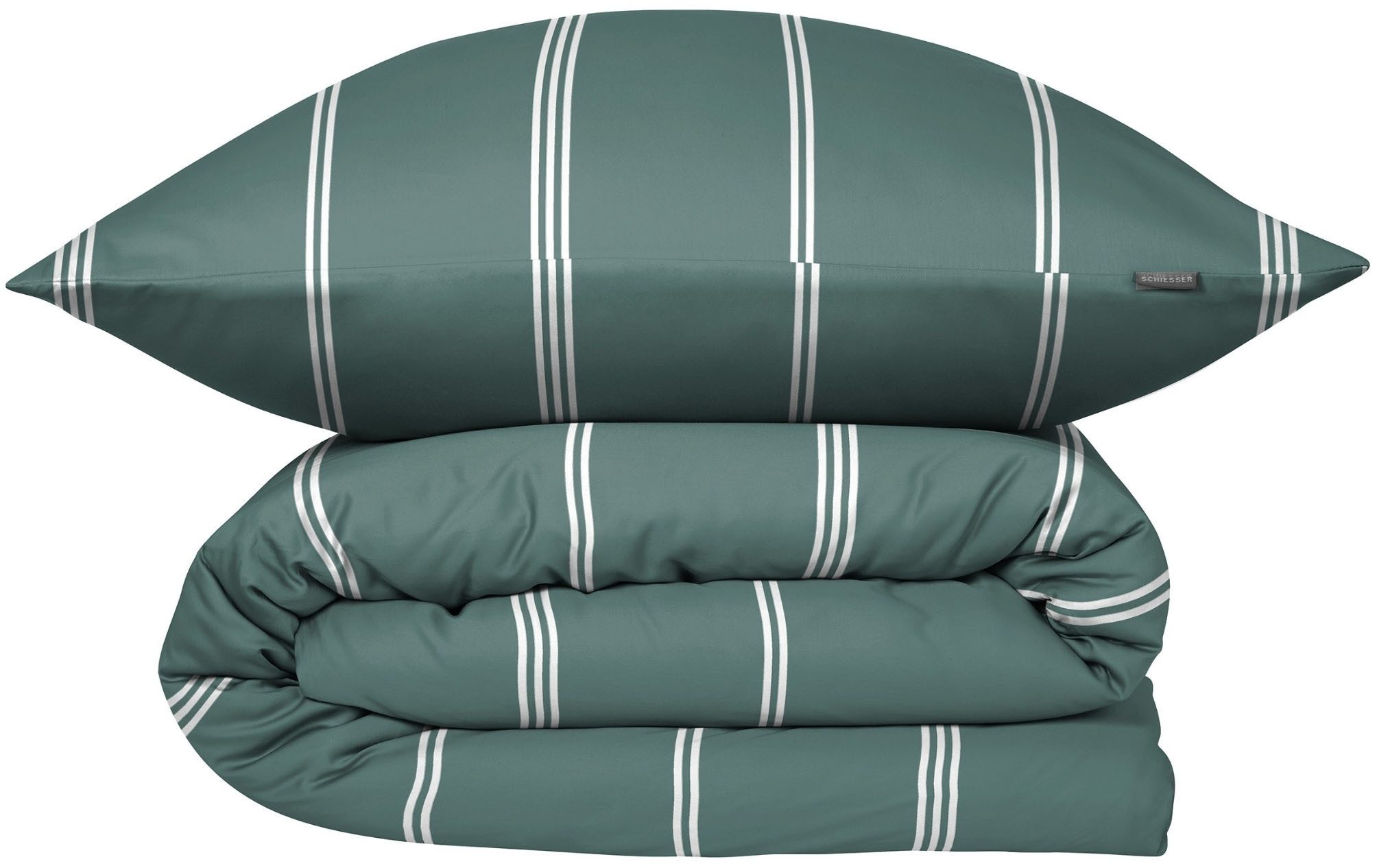 Schiesser Bettwäsche Matteo aus weicher Baumwolle mit klassischem Streifendesign, Renforcé, 2 teilig, MADE IN GREEN by OEKO-TEX®
