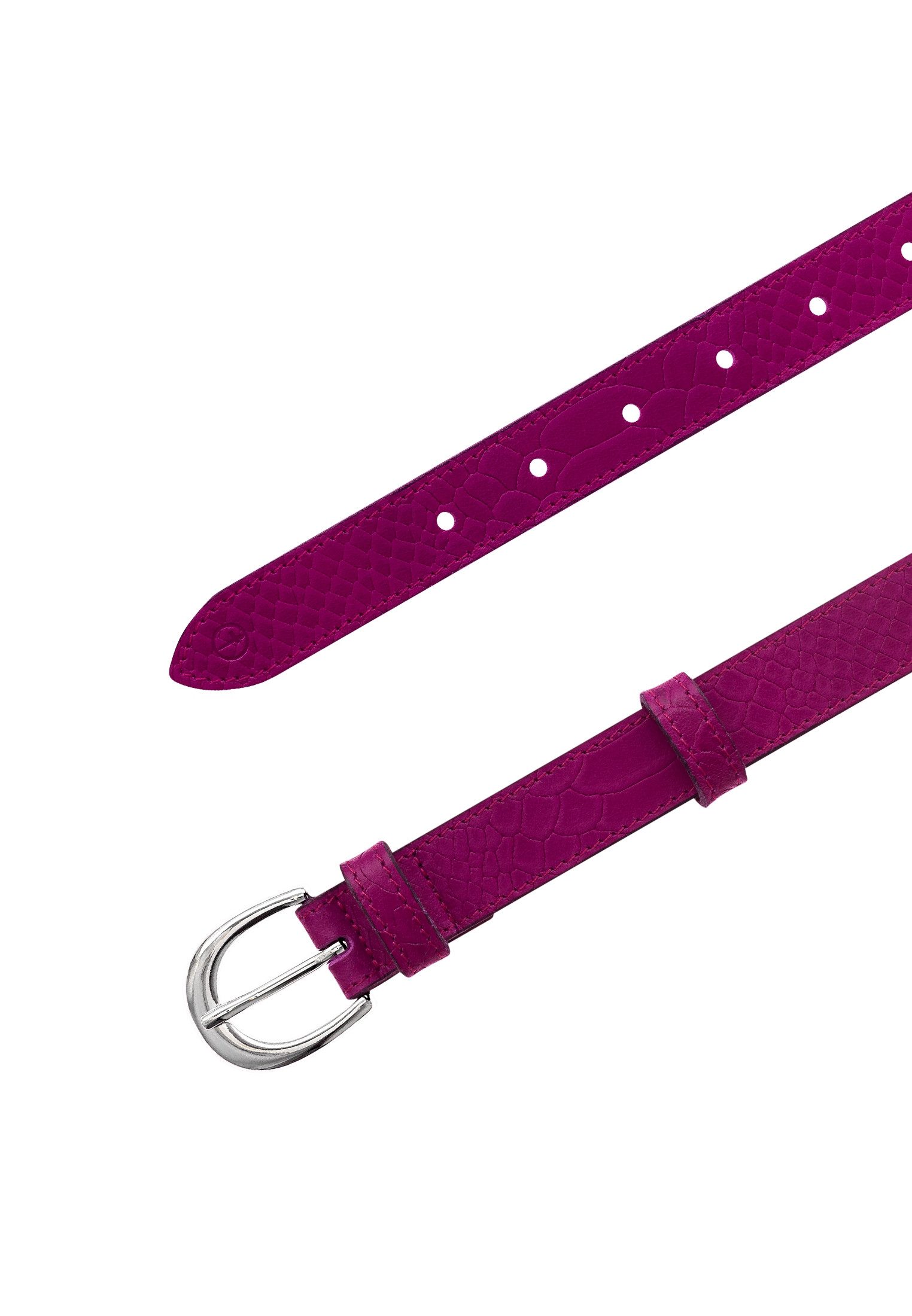 Tamaris Ledergürtel 2,5 cm breit, gemustert, Doppelschnalle