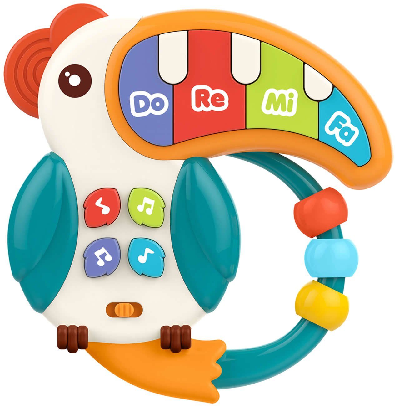 Spielzeug-Musikinstrument Musikspielzeug Papagei mit Licht- u. Soundeffekte
