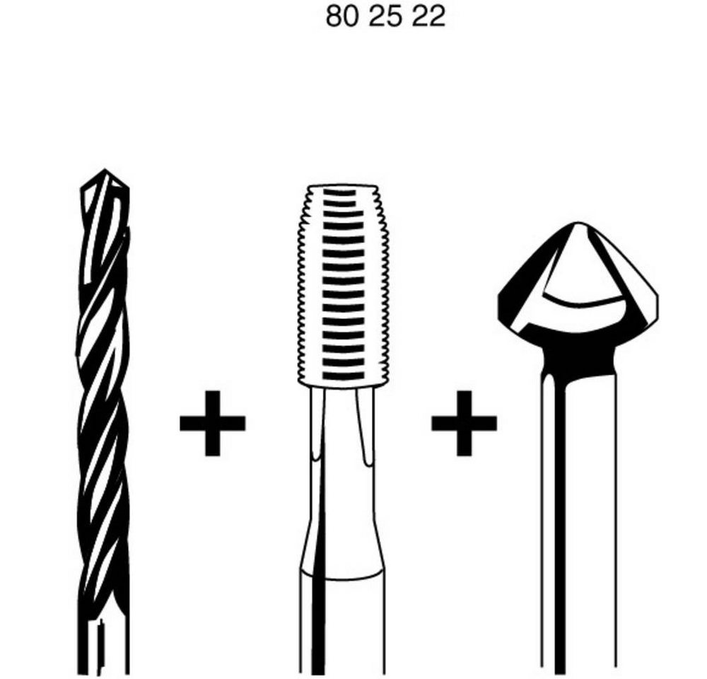 Thumbnail - Exact Gewindebohrer HSS-Spiralbohrer-Gewinde-Bit TIN-Beschichtet