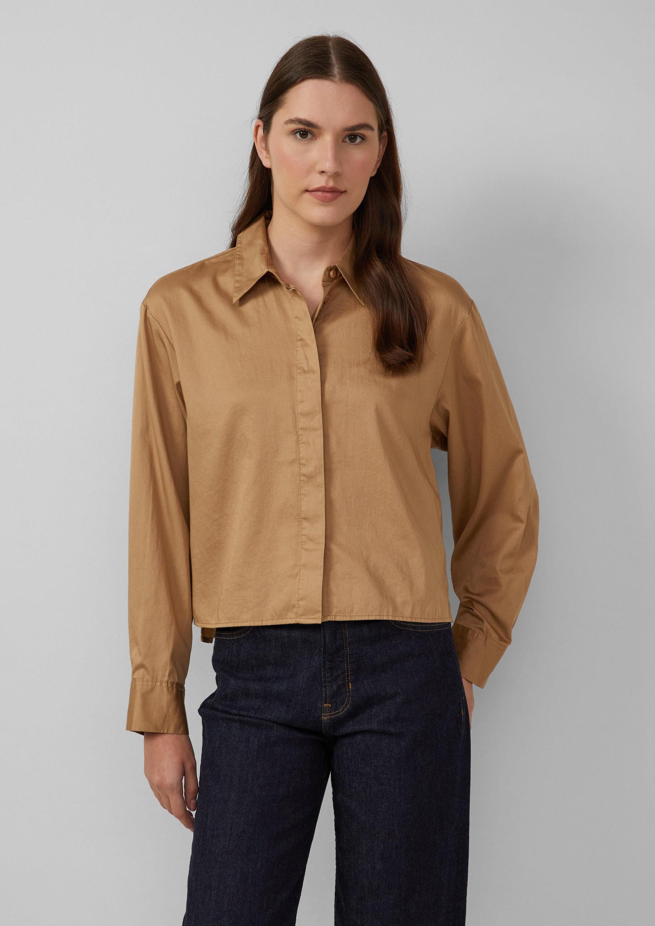 s.Oliver Langarmbluse Bluse Verkürzte Bluse mit günstig online kaufen