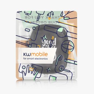 kwmobile Backcover Tasche für Bosch Kiox / Kiox 300, Bike GPS Hülle Good Vibes Only Design Weiß Schwarz