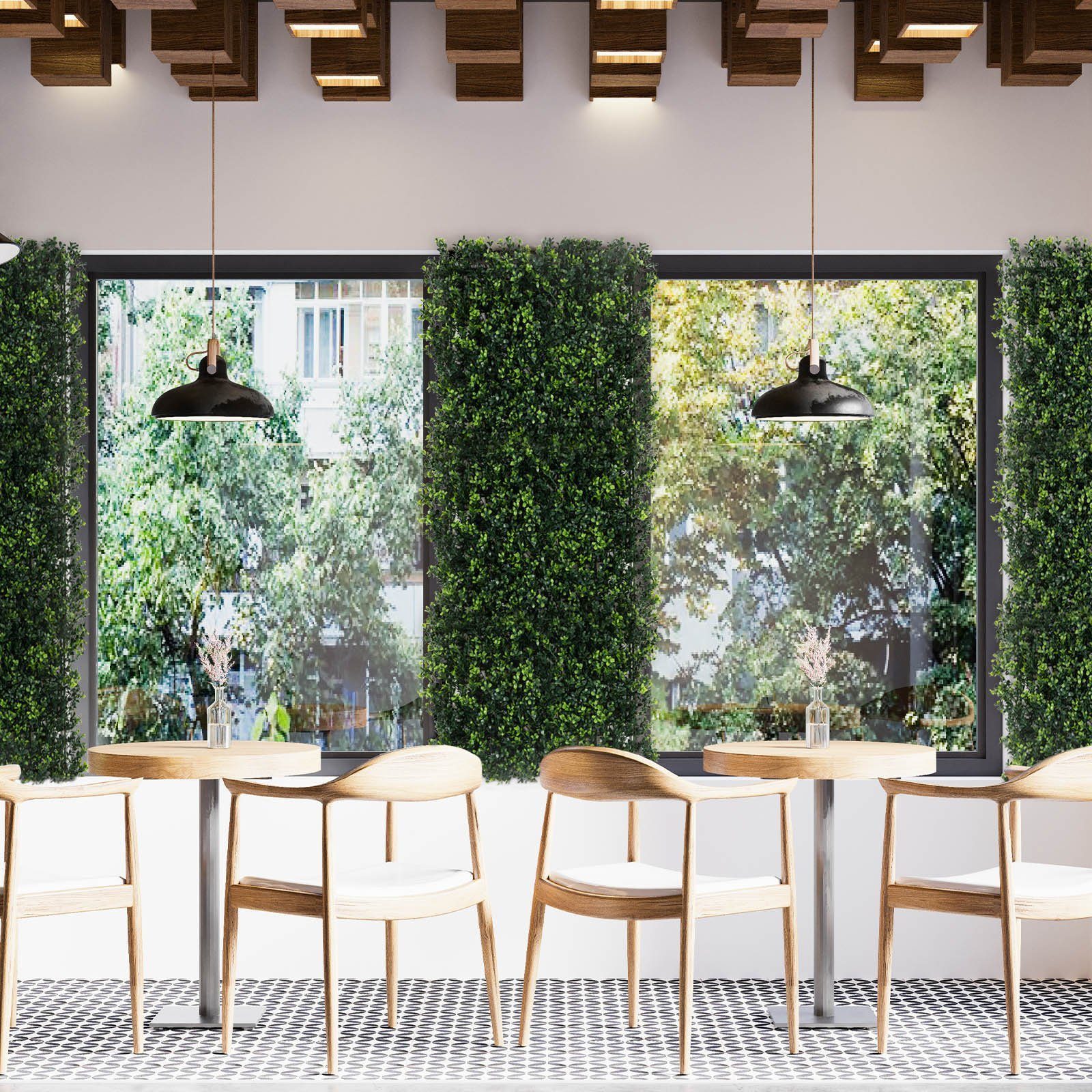 Kunstpflanze Pflanzenwand Luzon, Kubus, UV-beständig günstig online kaufen