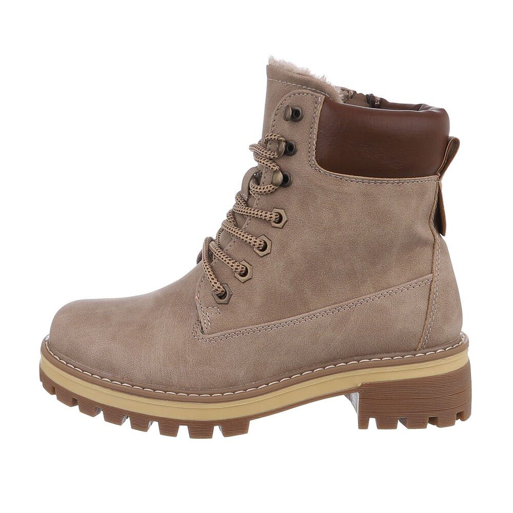 Ital-Design Damen Schnürschuhe Freizeit Schnürstiefelette (84556944) günstig online kaufen
