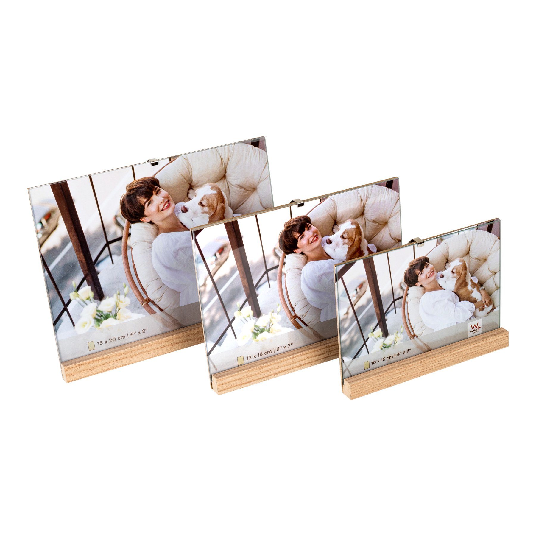 Walther Design Portraitrahmen Simplicity im Querformat, Fotohalter puristisch elegant