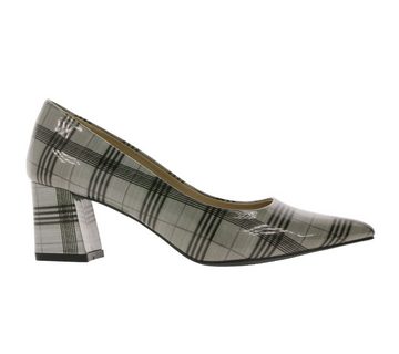 heine heine Karomuster komfortable Pumps mit trendigem Blockabsatz High-Heels in Grau Pumps