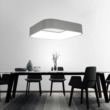 WOFI LED Pendelleuchte, Leuchtmittel inklusive, Warmweiß, Pendellampe grau Pendelleuchte Esstischbeleuchtung Esstisch Lampe LED