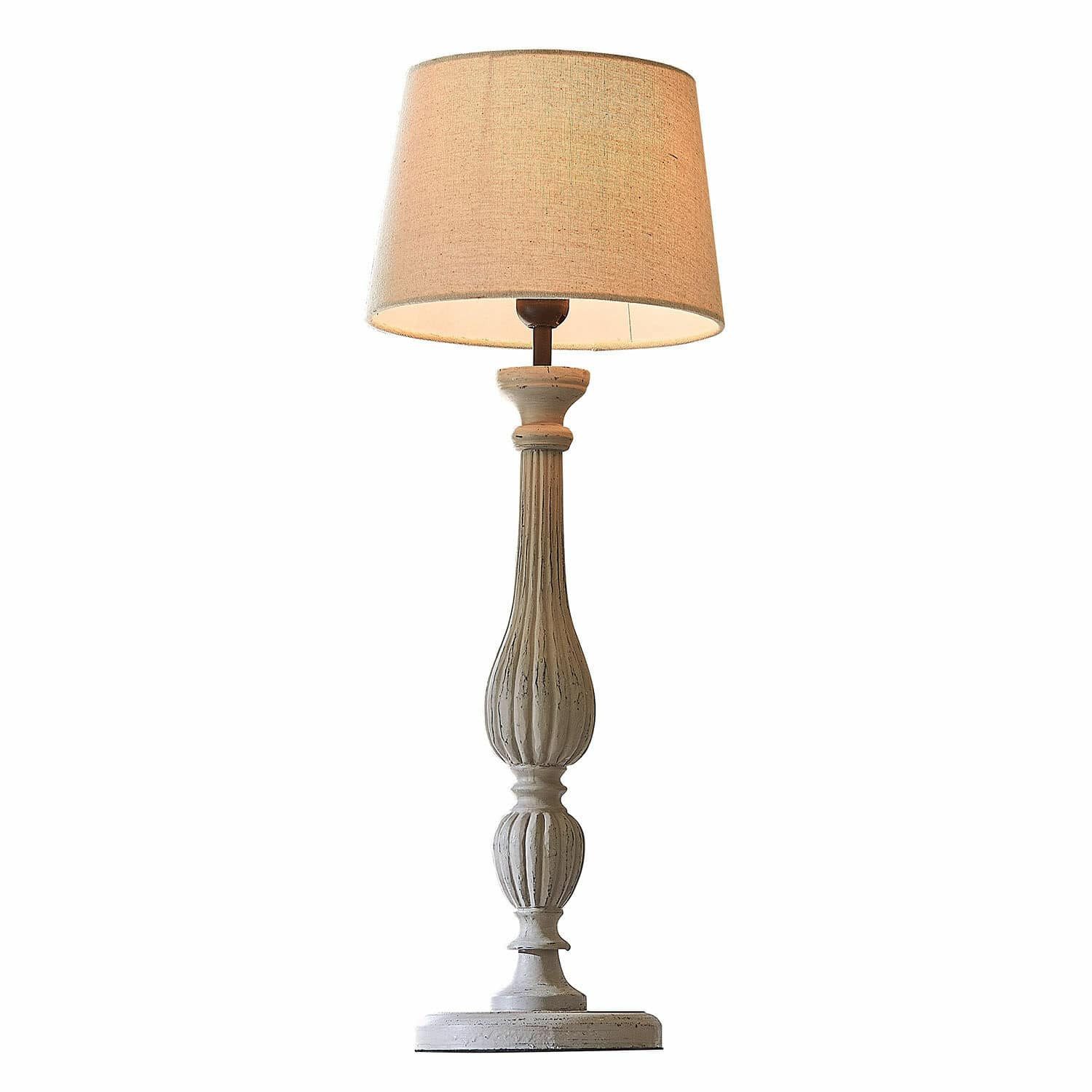 Mirabeau Tischleuchte Tischlampe Zepinal antikgrau/creme