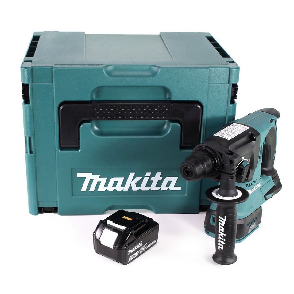 Thumbnail - Makita Schlagbohrmaschine DHR 242 F1J Akku Bohrhammer 18V 2,0J SDS-plus Brushless + 1x Akku 3,0