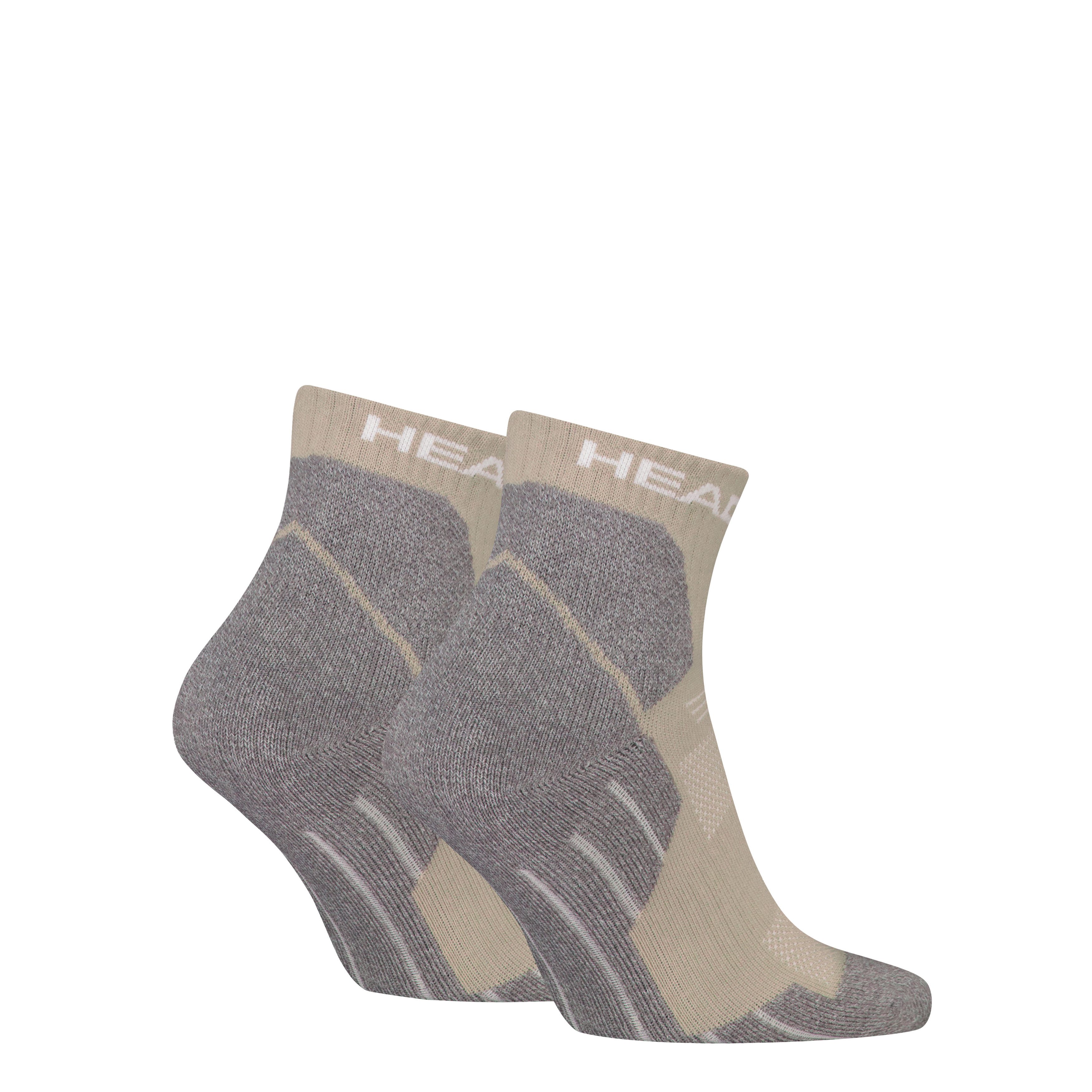Head Kurzsocken HEAD HIKING ALL CLIMATES QUARTER 2P (2-Paar, 2 Paar) mit Logostickerei – Bild 2 von 2